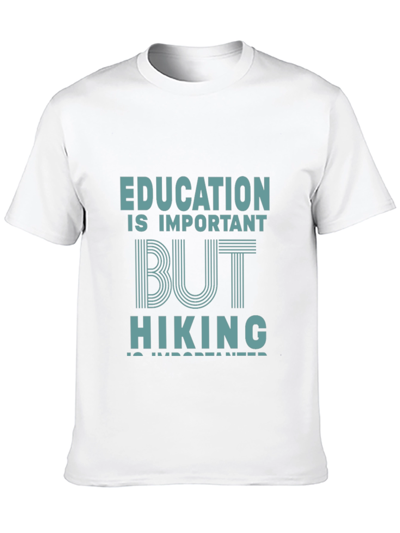 Black Education vs Hiking Tee - Mens Graphic Novelty T-Shirt view 10