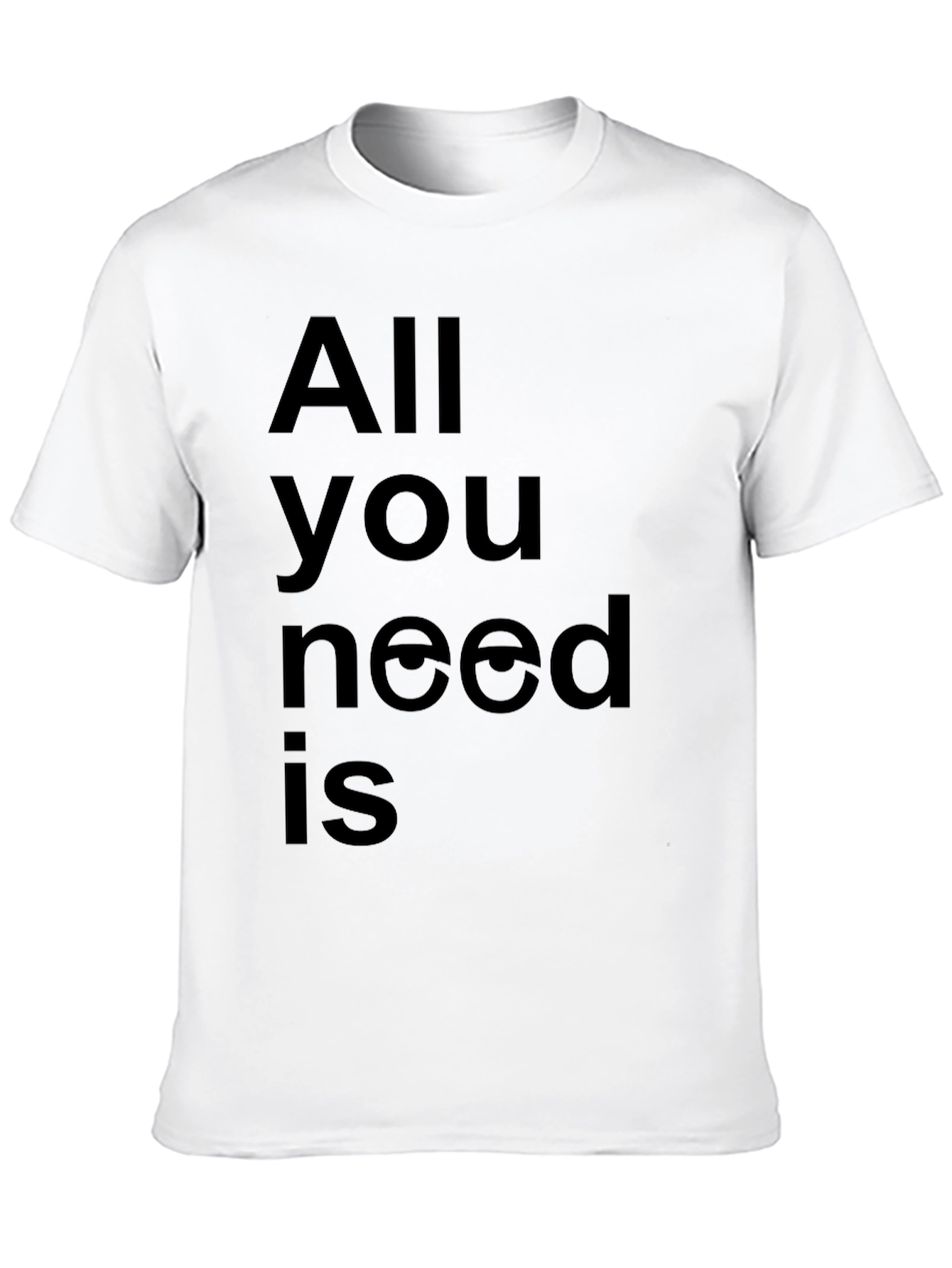 Black All You Need is Eyes - Black T-Shirt view 10