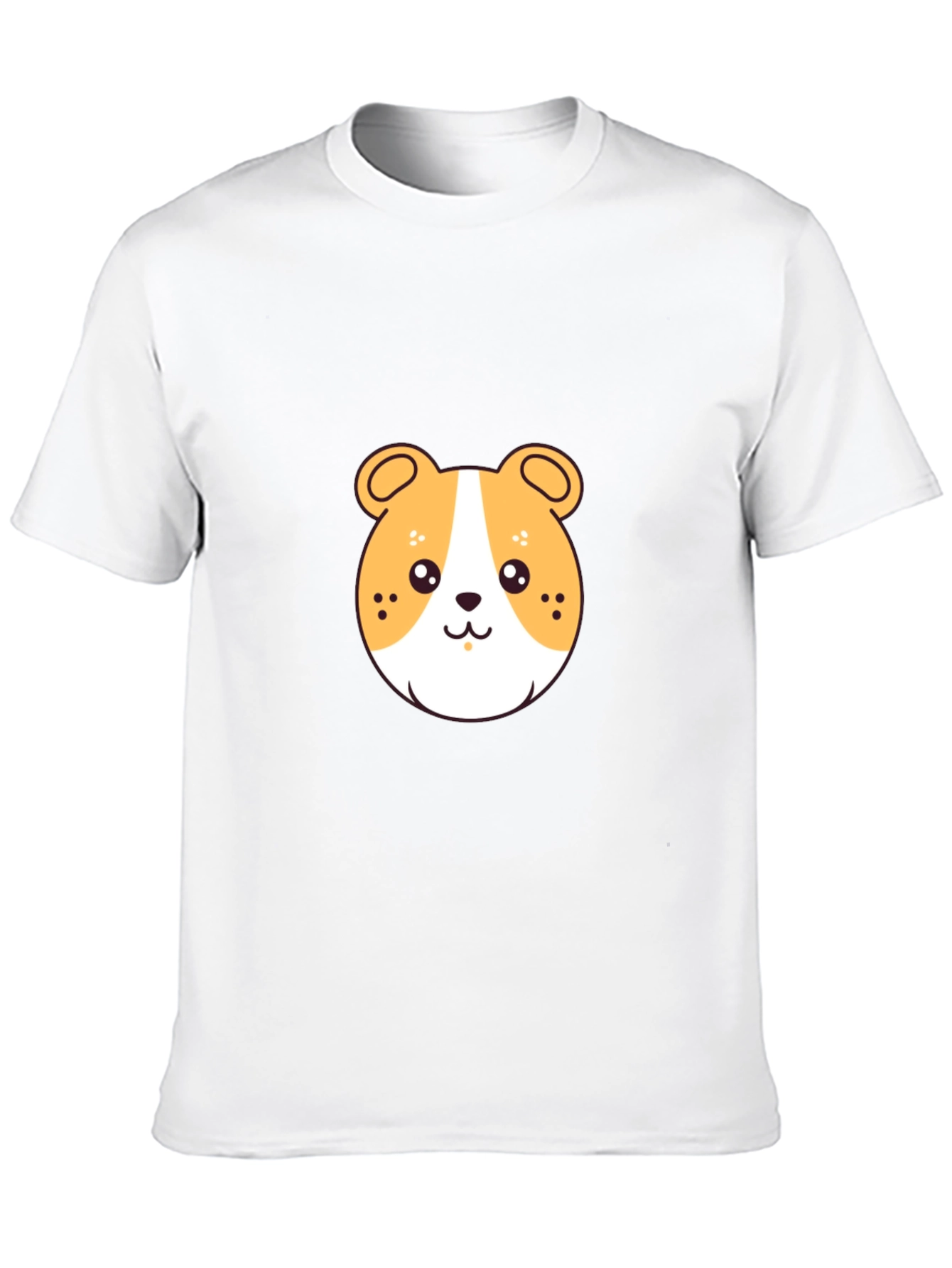 Black Cute Cartoon Hamster Graphic Tee view 10