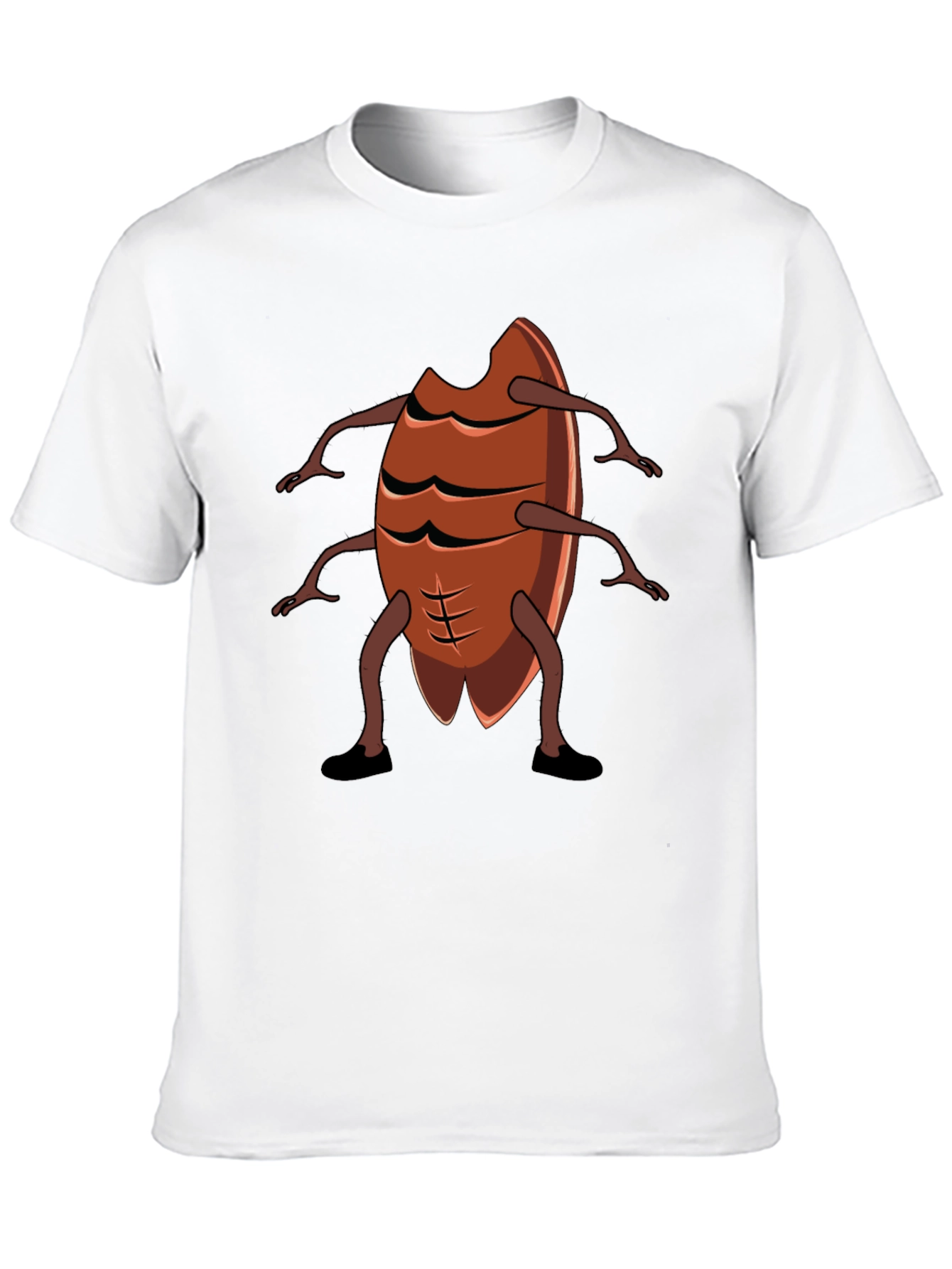 Black Cockroach Bodybuilder Graphic Tee - Funny Insect Gym Shirt view 10