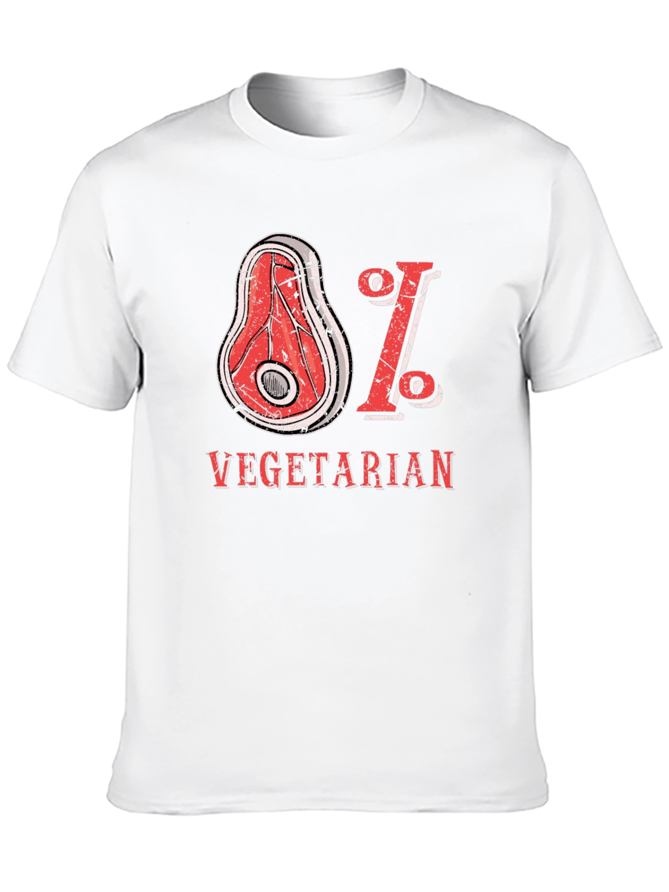 Black 81% Vegetarian Graphic Tee - Humor T-Shirt view 10