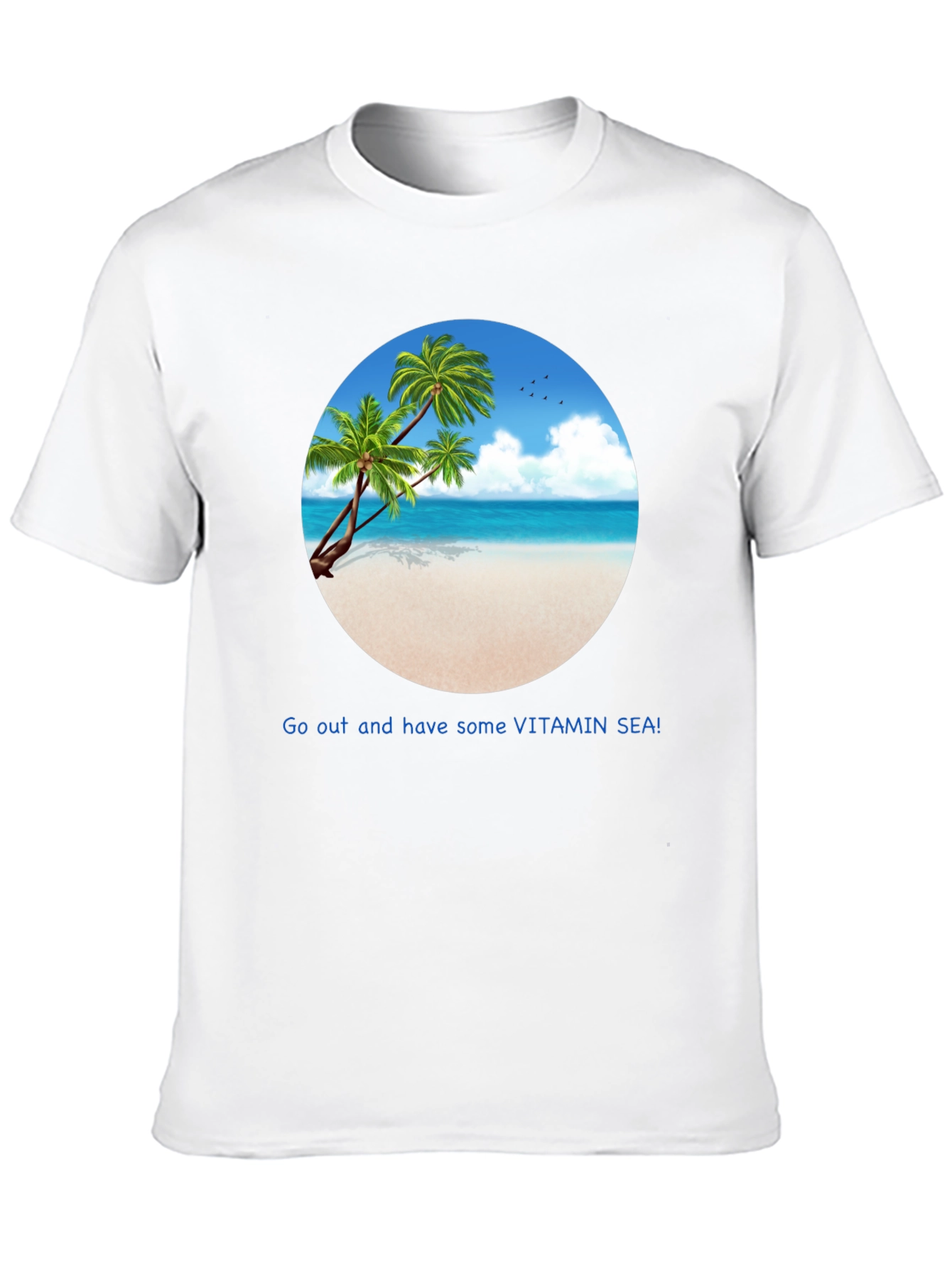 Black Vitamin Sea Beach T-Shirt - Vacation Ready! view 10