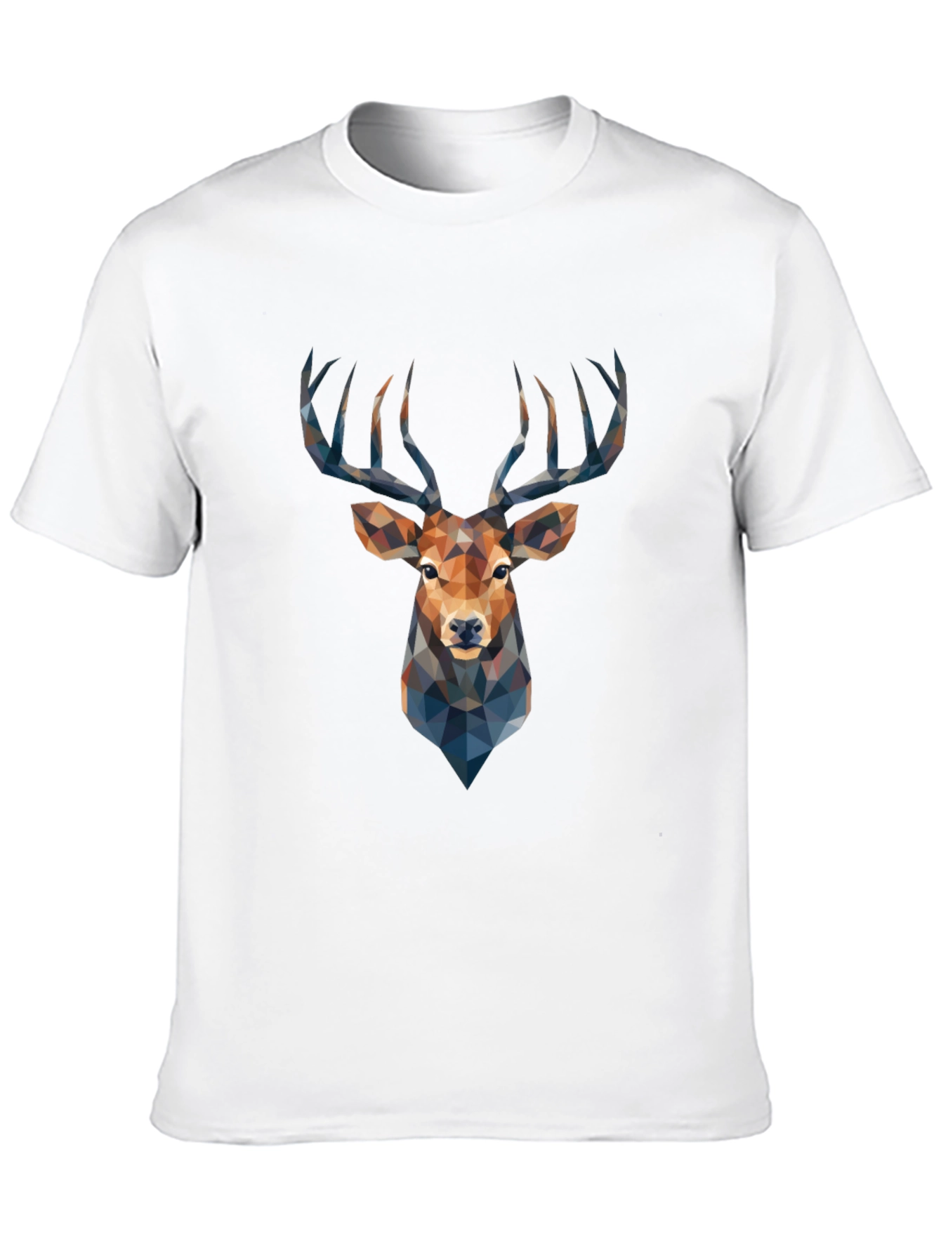 Black Geometric Deer Graphic Tee - Modern Style view 10