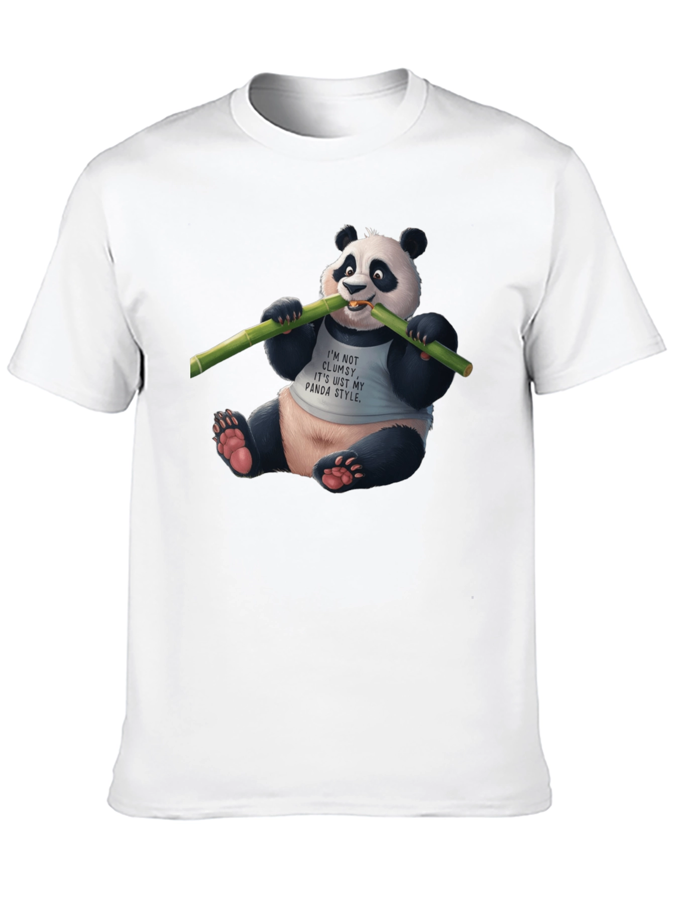 Black Panda Style Black T-Shirt view 10