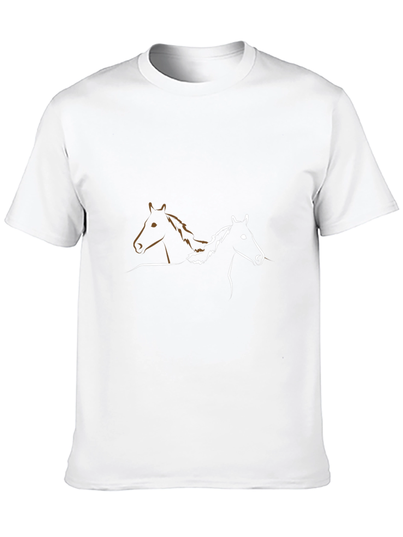 Black Two Horses Graphic T-Shirt - Black view 10