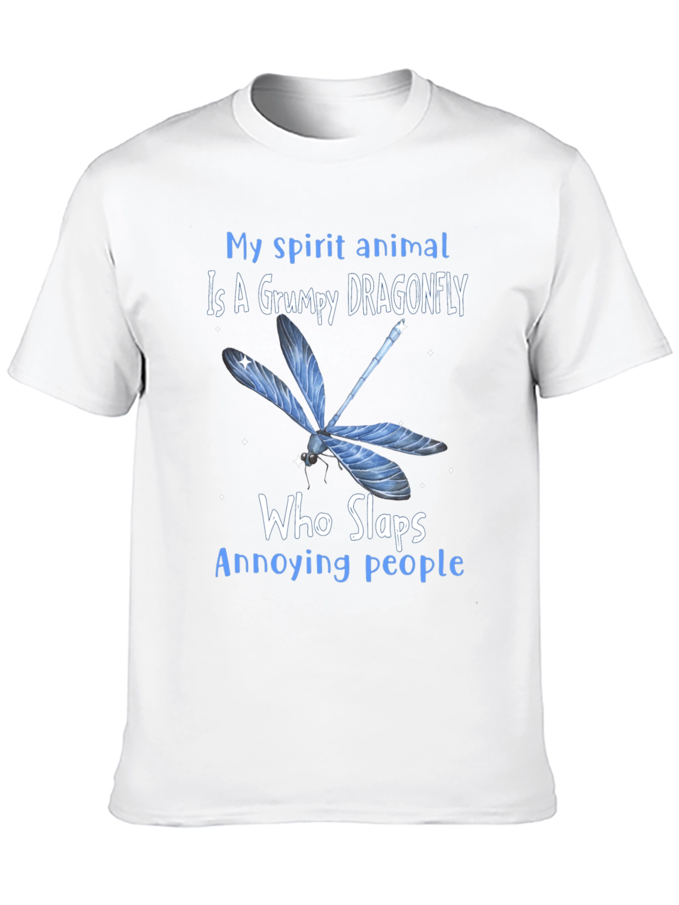 Black Grumpy Dragonfly T-Shirt: Slaps Annoying People Funny Tee view 10
