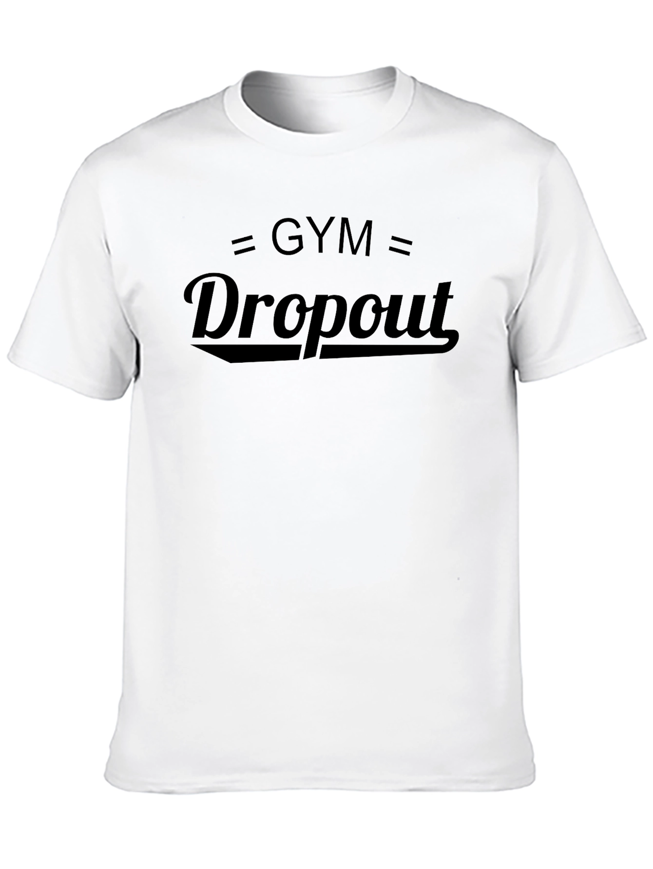 Black Gym Dropout Graphic T-Shirt - Black Cotton Tee view 10