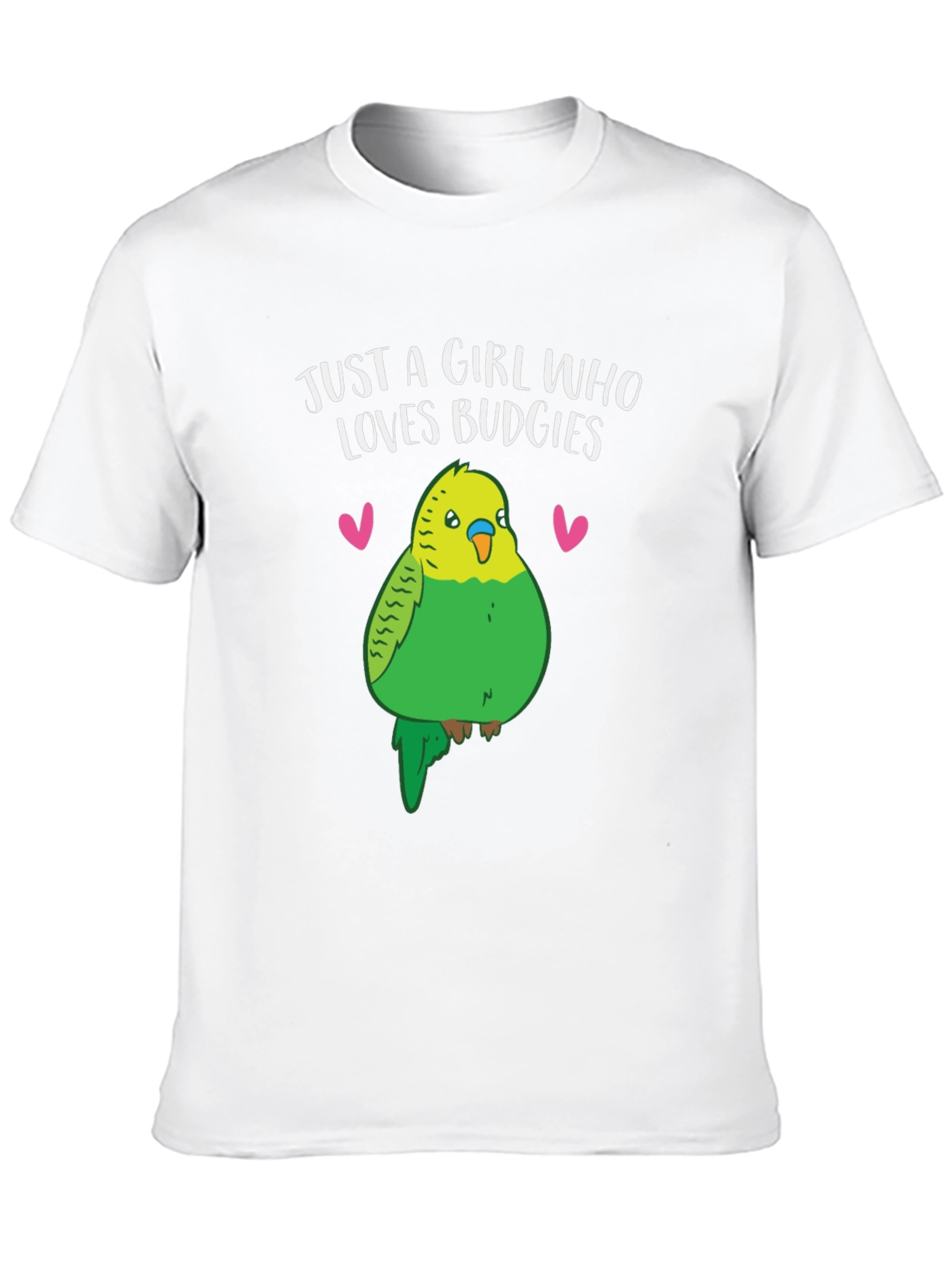 Black Just a Girl Who Loves Budgies T-Shirt - Bird Lover Tee view 10