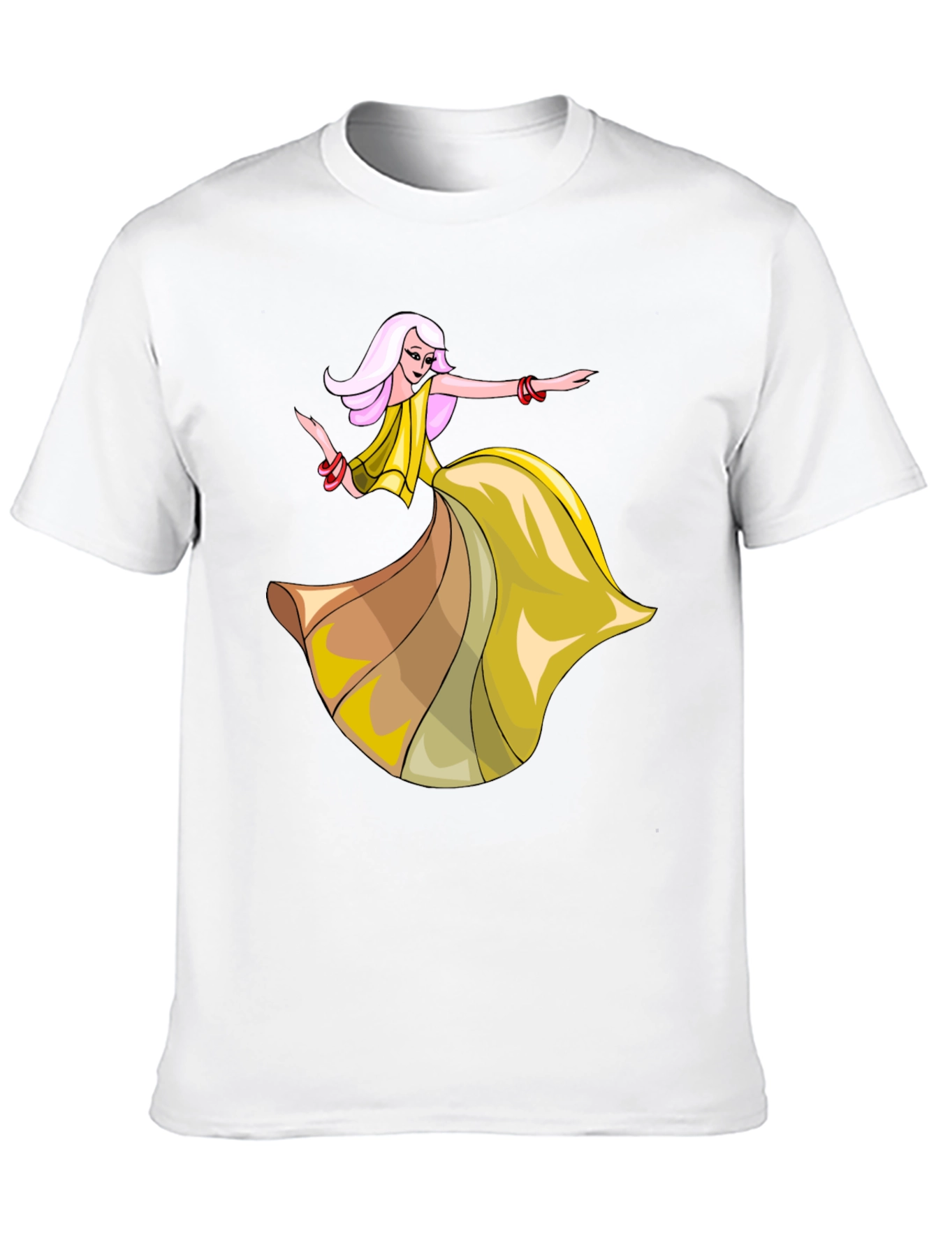 Black Stylish Black T-Shirt with Dancing Woman Graphic view 10