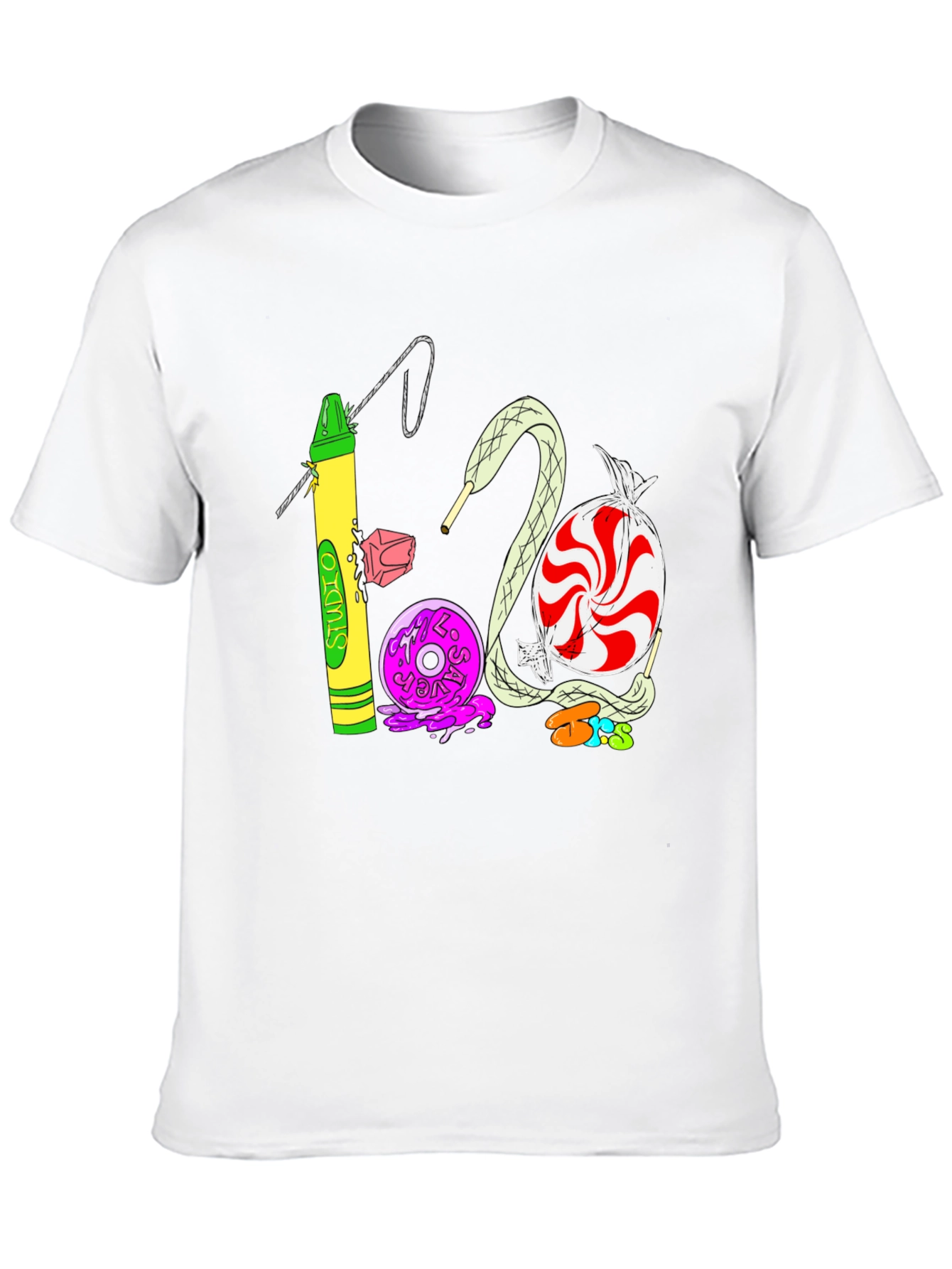 Black Studio 1200 T-Shirt | Unique Crayon & Candy Design view 10