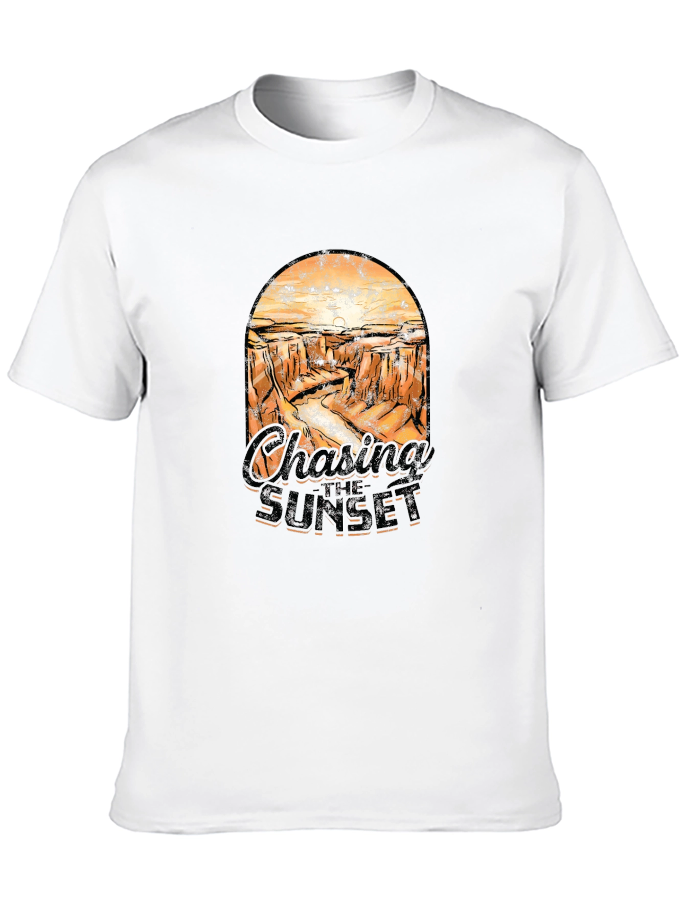 Black Chasing The Sunset Graphic T-Shirt view 10