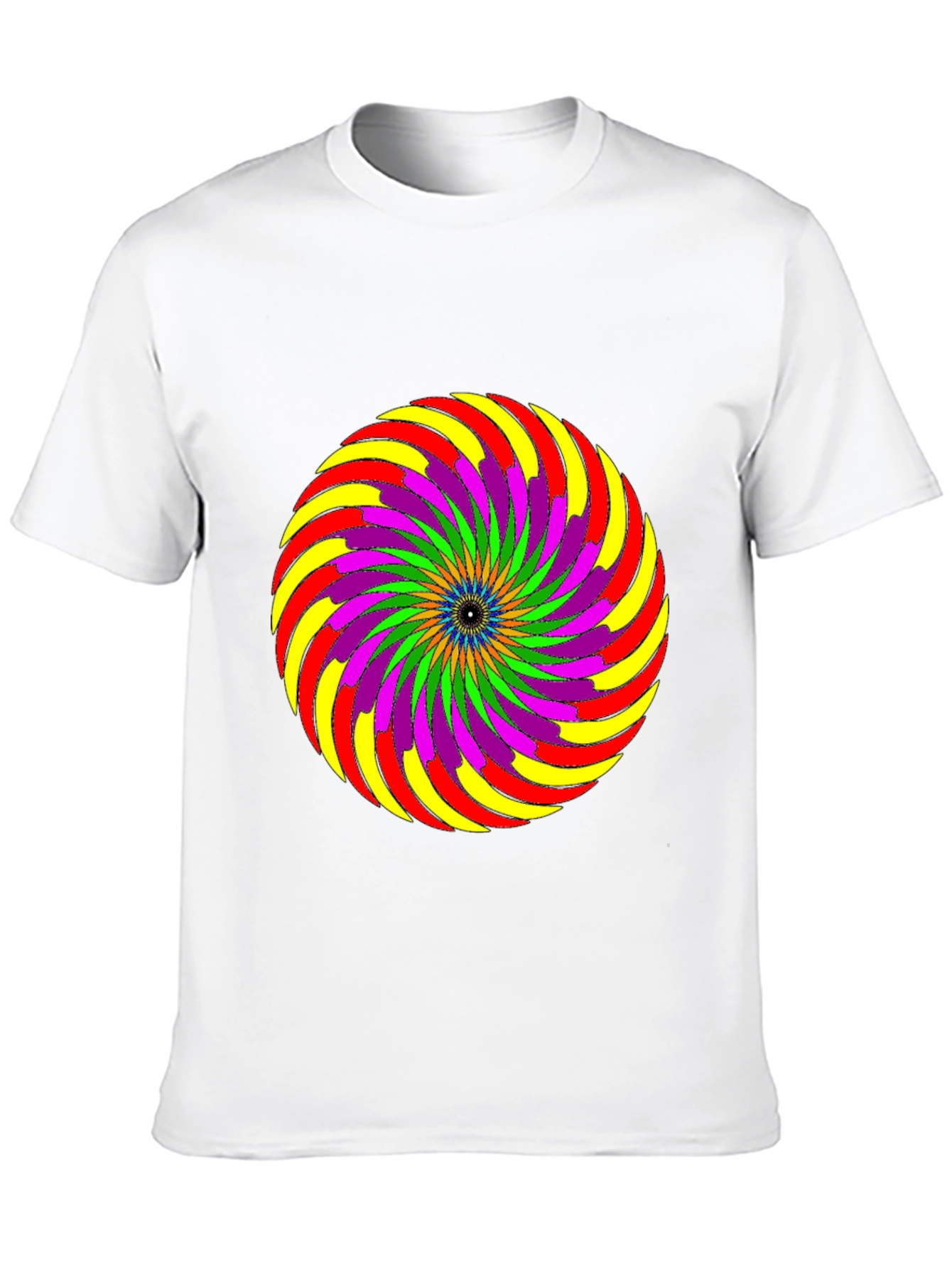 Black Psychedelic Swirl Graphic Tee - Black view 10
