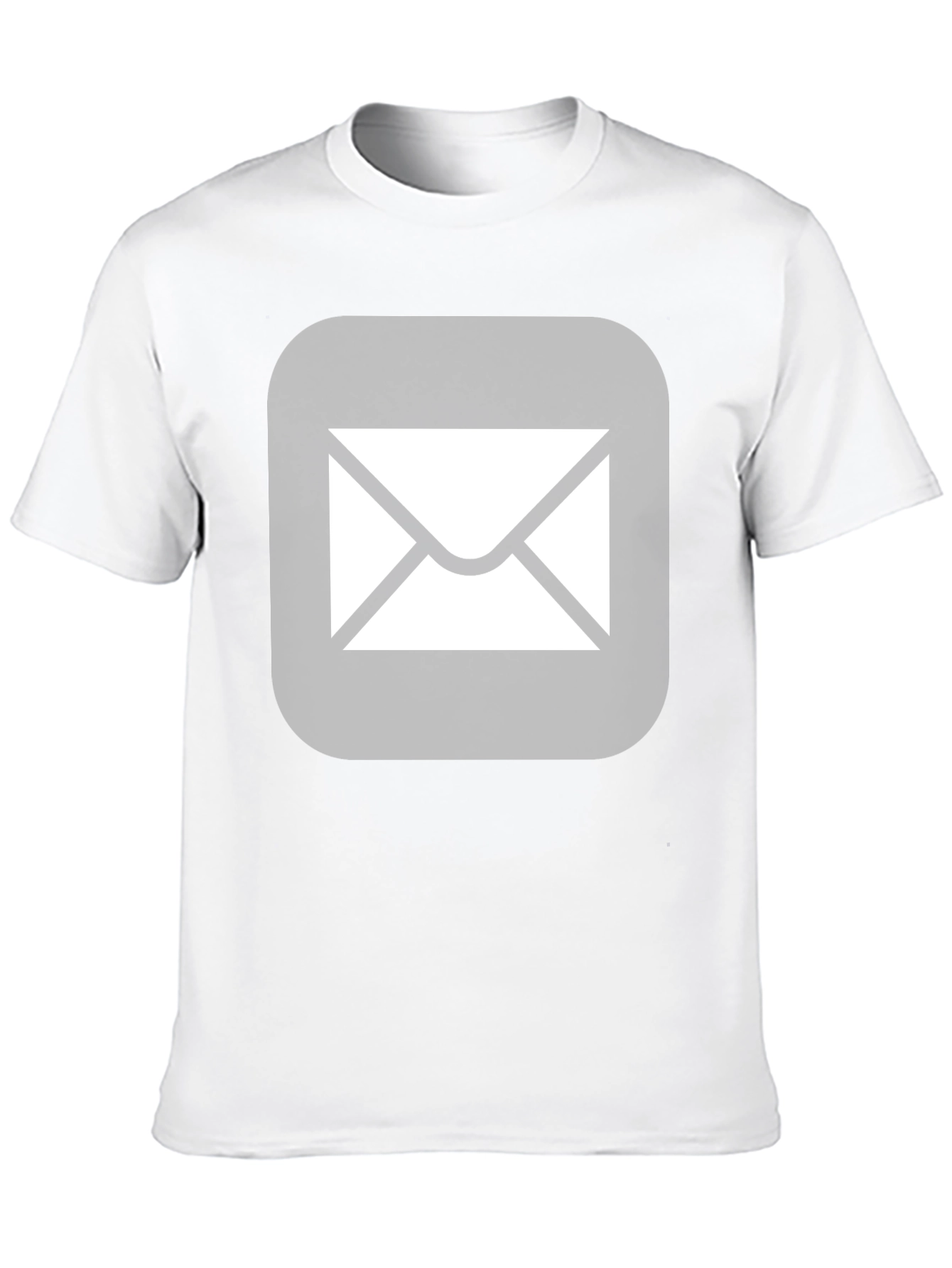 Black Men's Black T-Shirt with Email Icon view 10