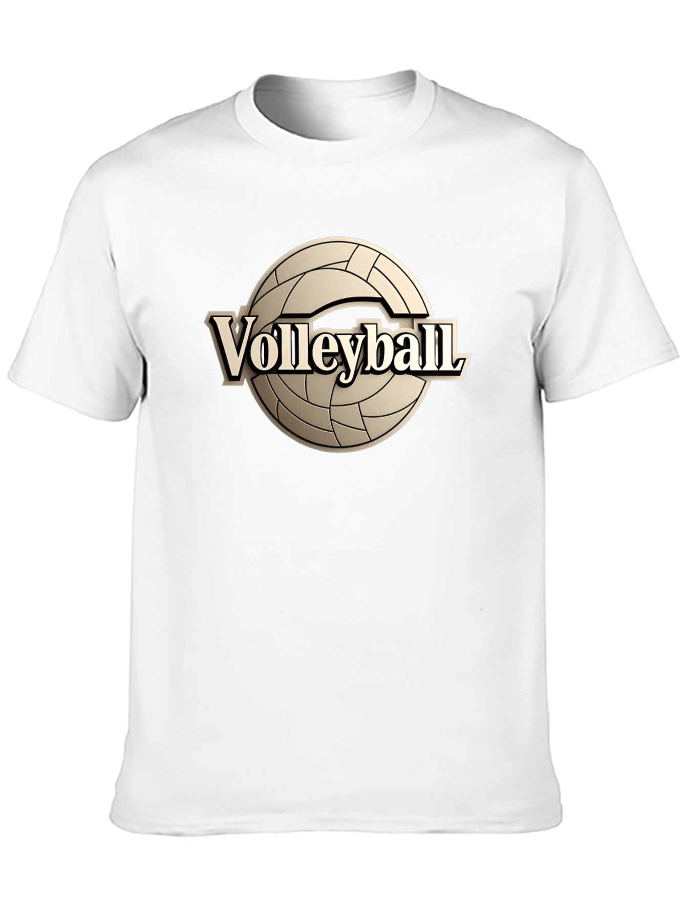Black Volleyball Graphic Tee - Black Cotton T-Shirt view 10