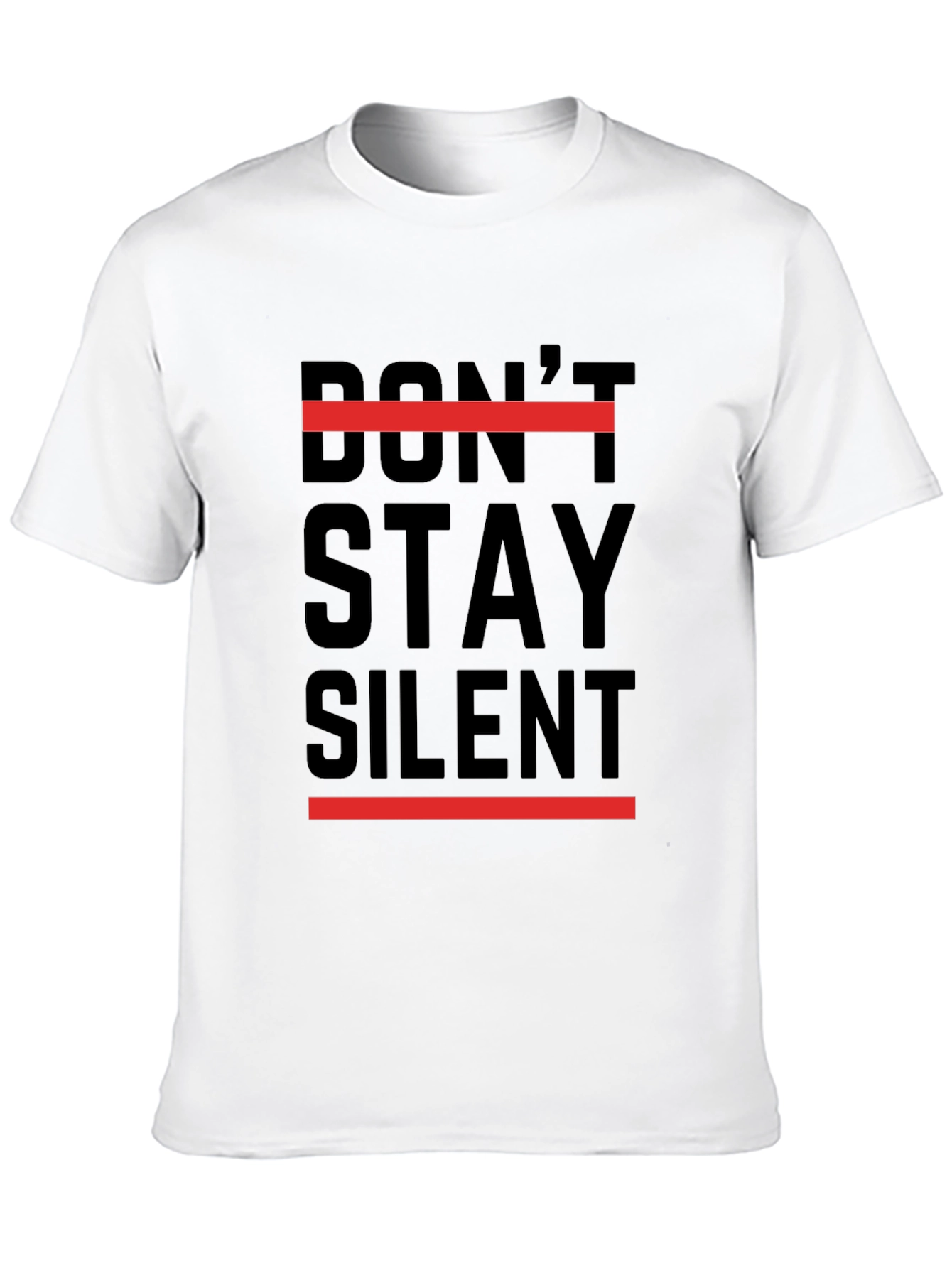 Black Don't Stay Silent Graphic Tee - Black view 10