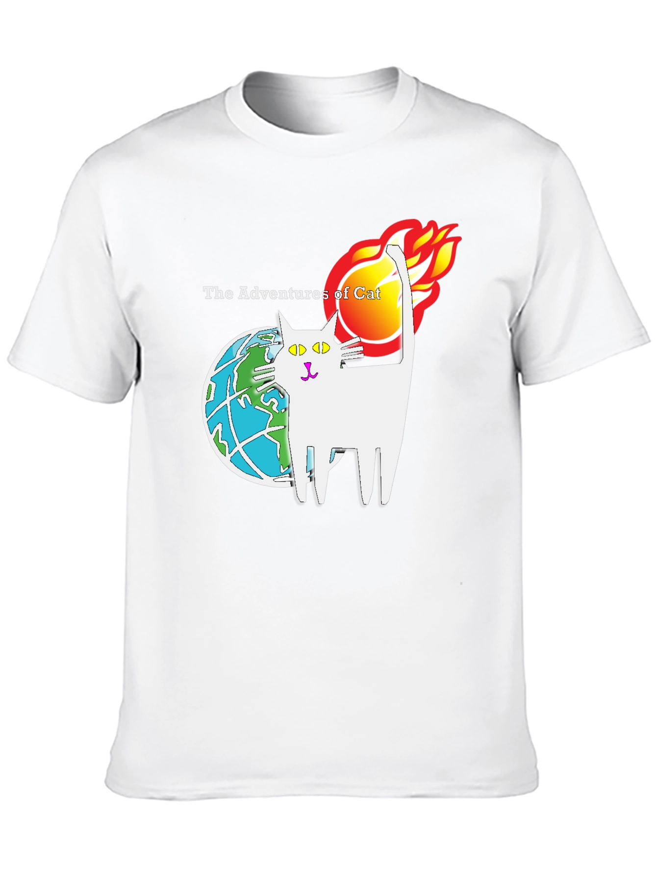 Black Adventures of Cat Graphic Tee view 10