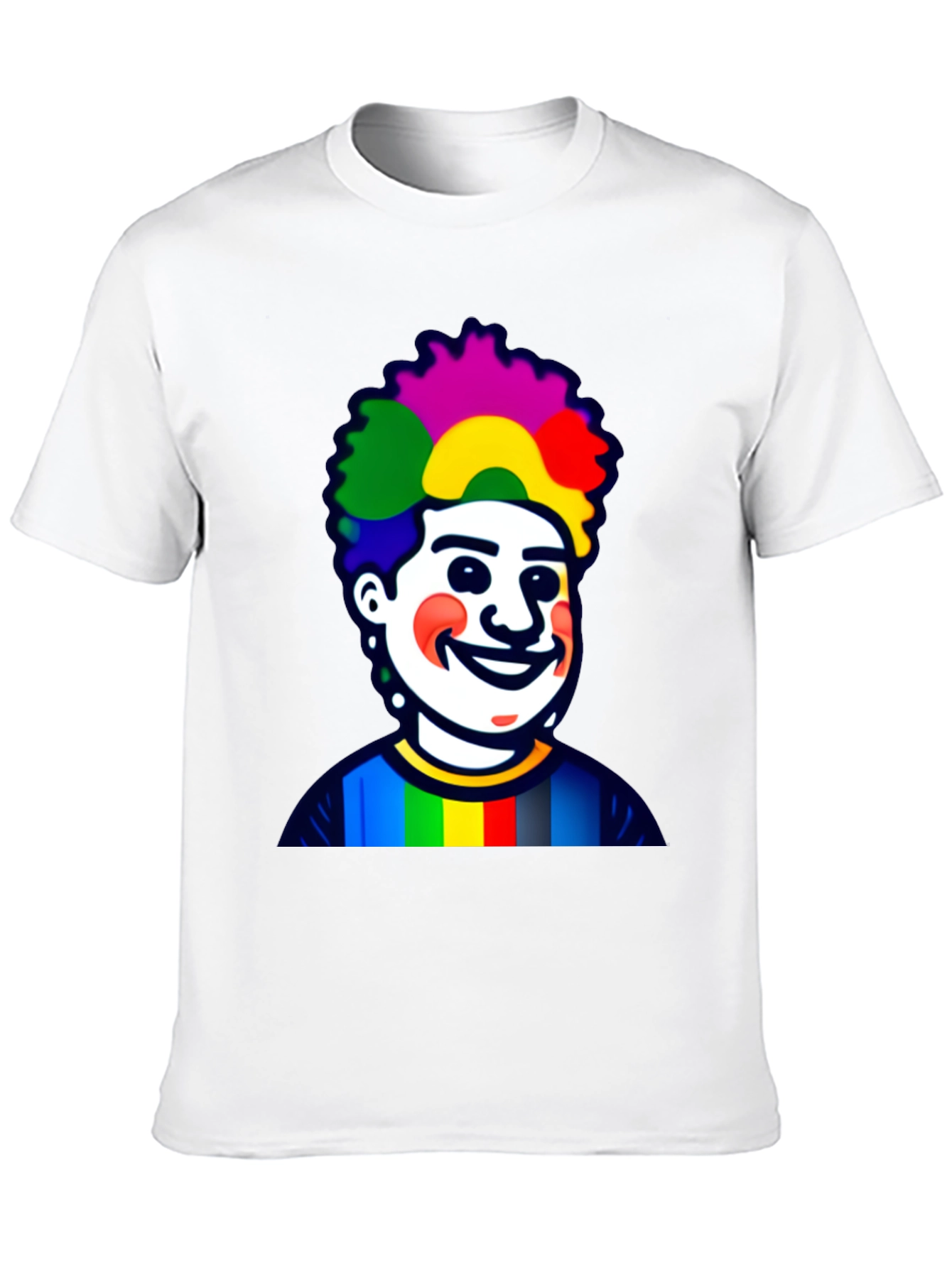 Black Colorful Clown Graphic Tee - Unisex Black Shirt view 10
