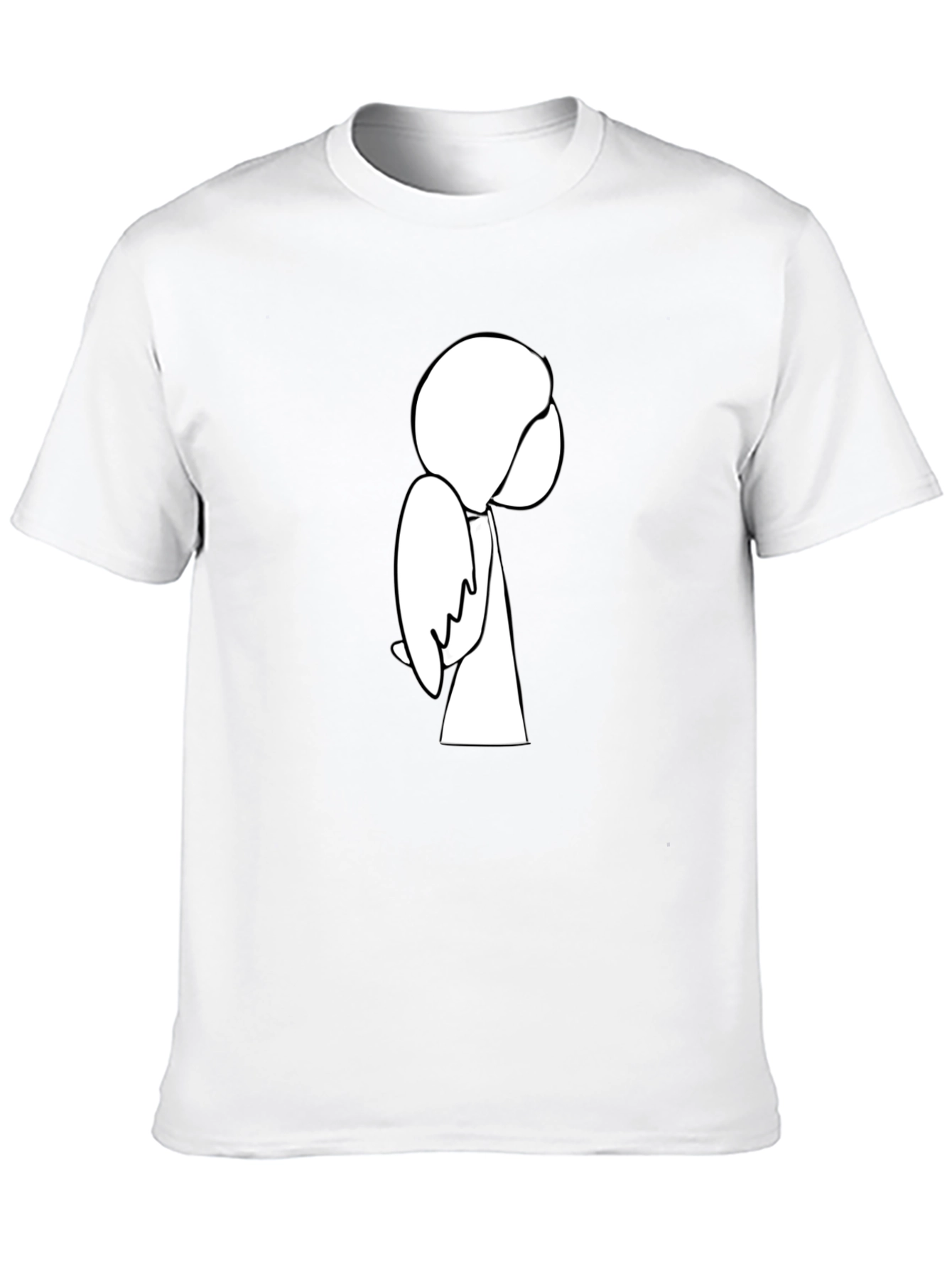 Black Minimalist Line Art Graphic T-Shirt view 10