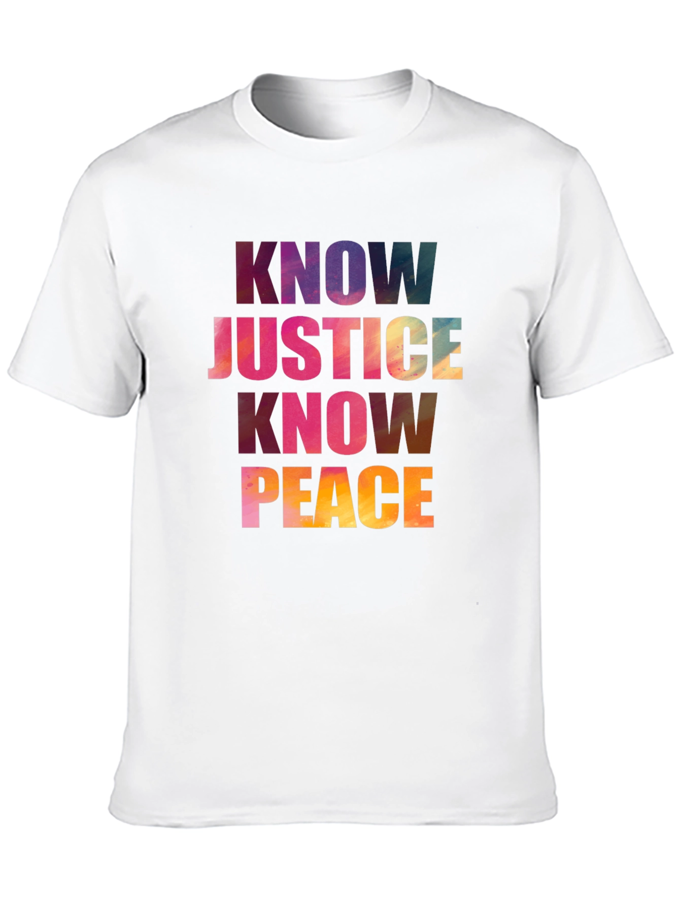 Black Know Justice Know Peace Graphic T-Shirt view 10