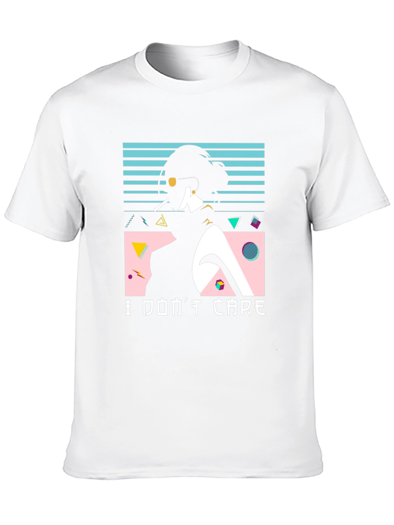 Black Retro "I Don't Care" Graphic Tee view 10