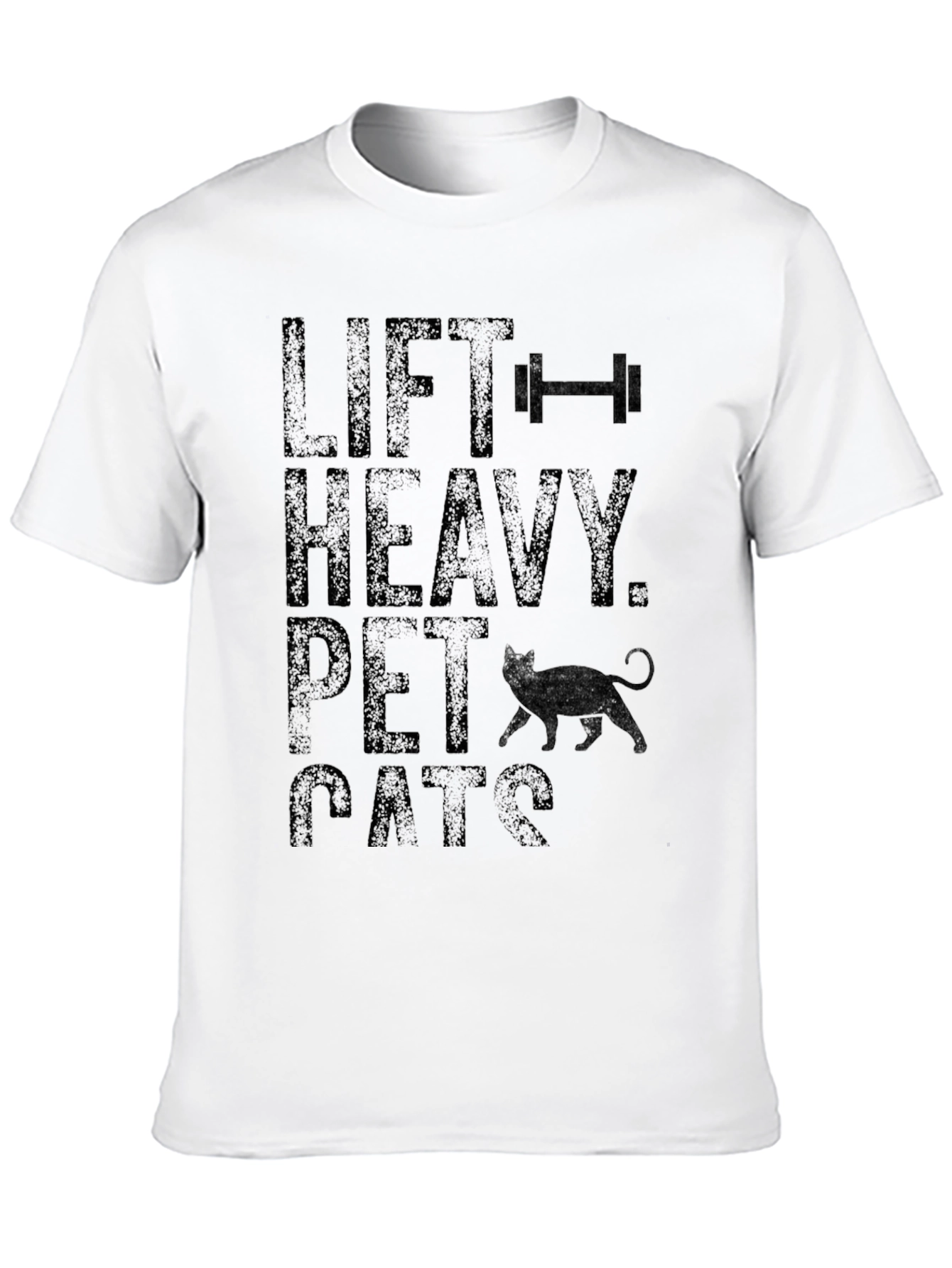 Black Lift Heavy Pet Cats Black T-Shirt view 10