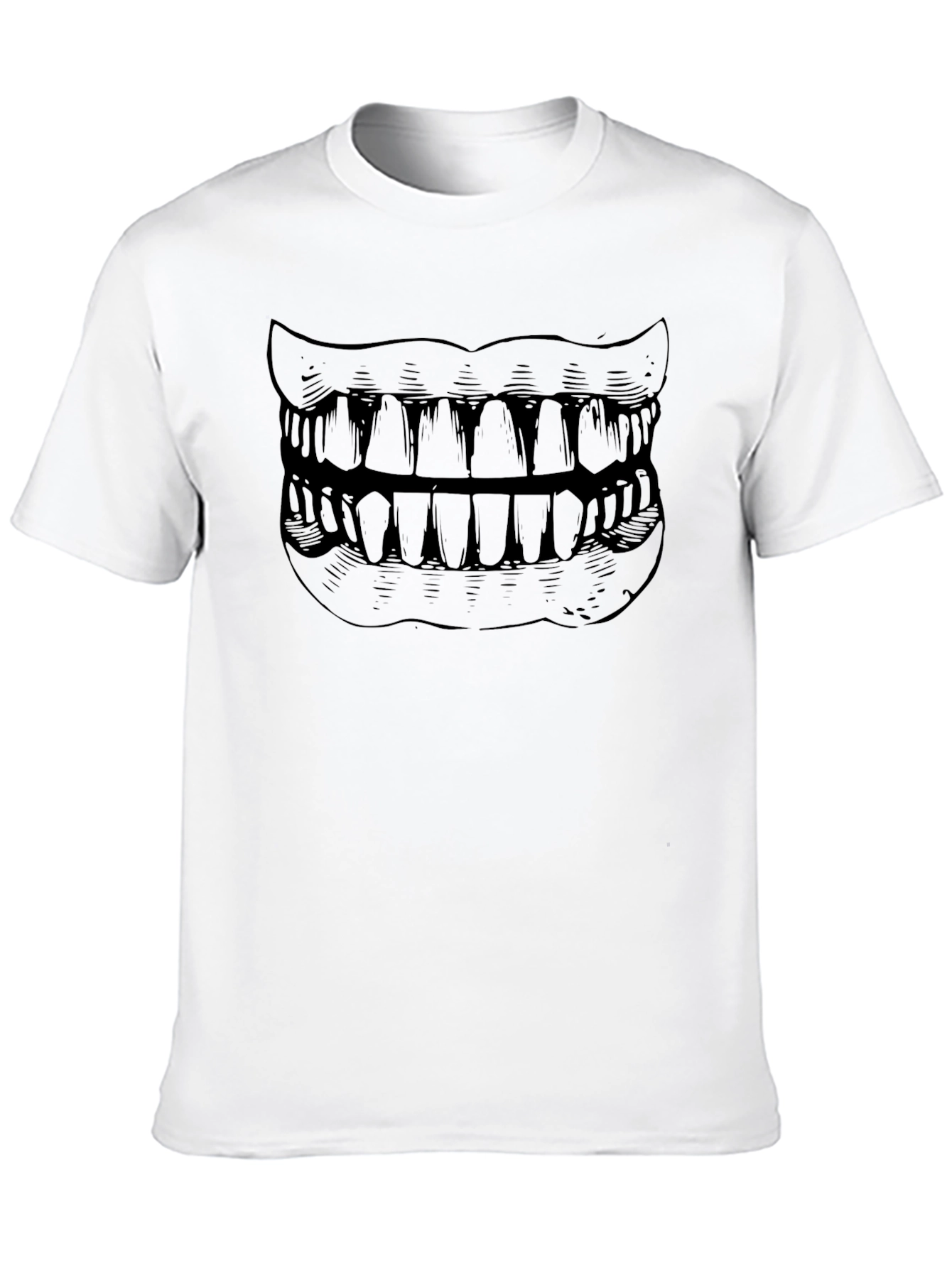 Black Creepy Grin Graphic Tee - Black Humor Shirt view 10