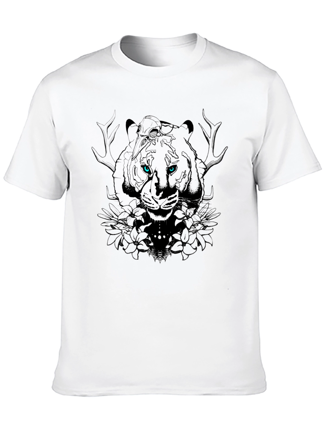 Black Mystic Tiger Graphic Tee - Black view 10
