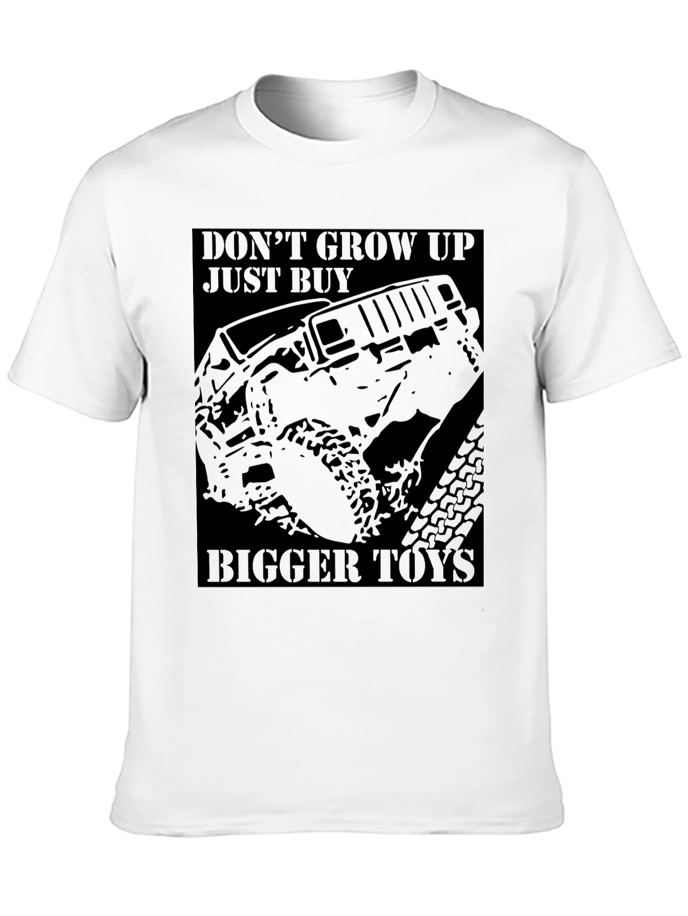 Black Don't Grow Up Bigger Toys T-Shirt Black Jeep Off-Road view 10