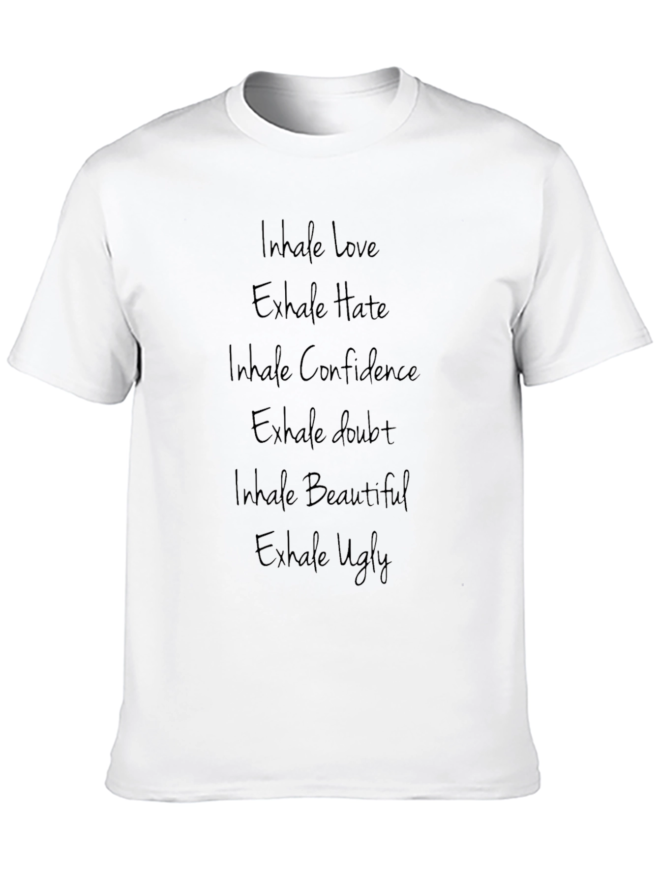 Black Inhale Love Exhale Hate Graphic Tee - Black view 10