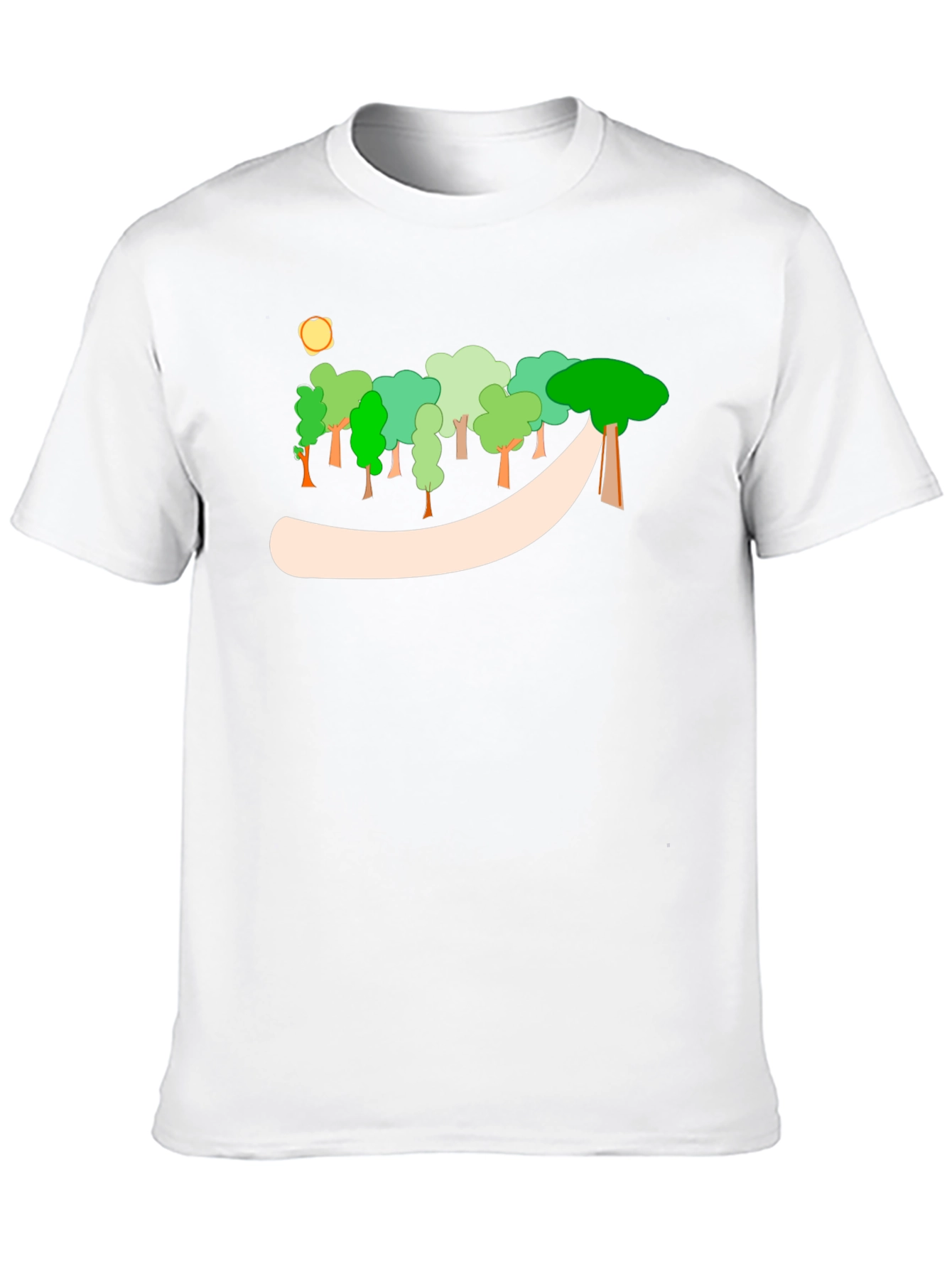 Black Cartoon Forest Graphic Tee view 10