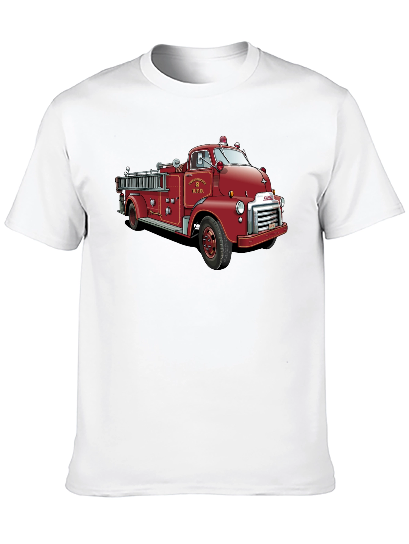 Black Vintage Firetruck Graphic T-Shirt view 10