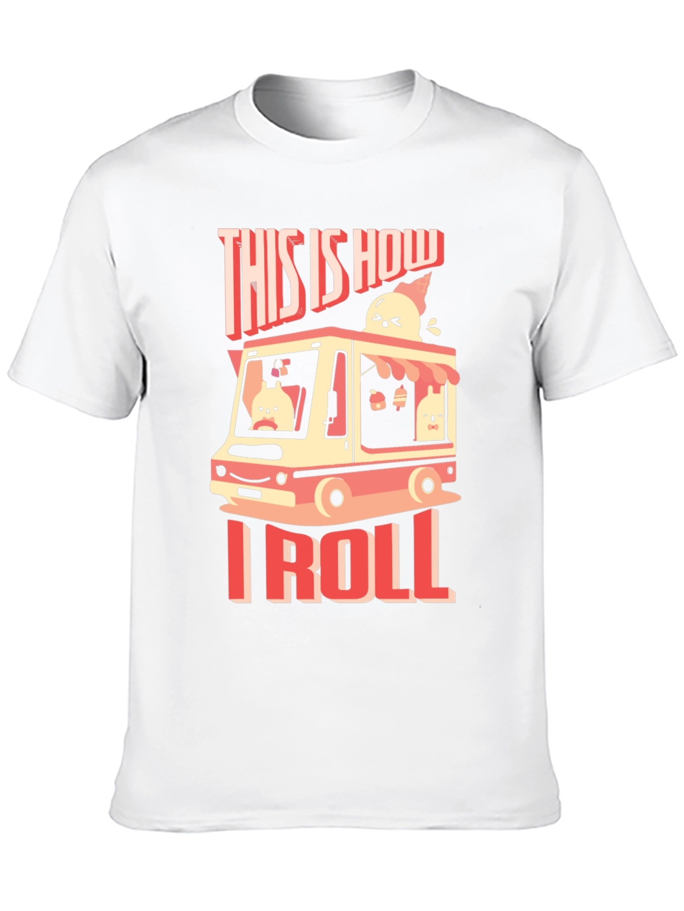 Black This is How I Roll T-Shirt - Ice Cream Truck Graphic Tee view 10