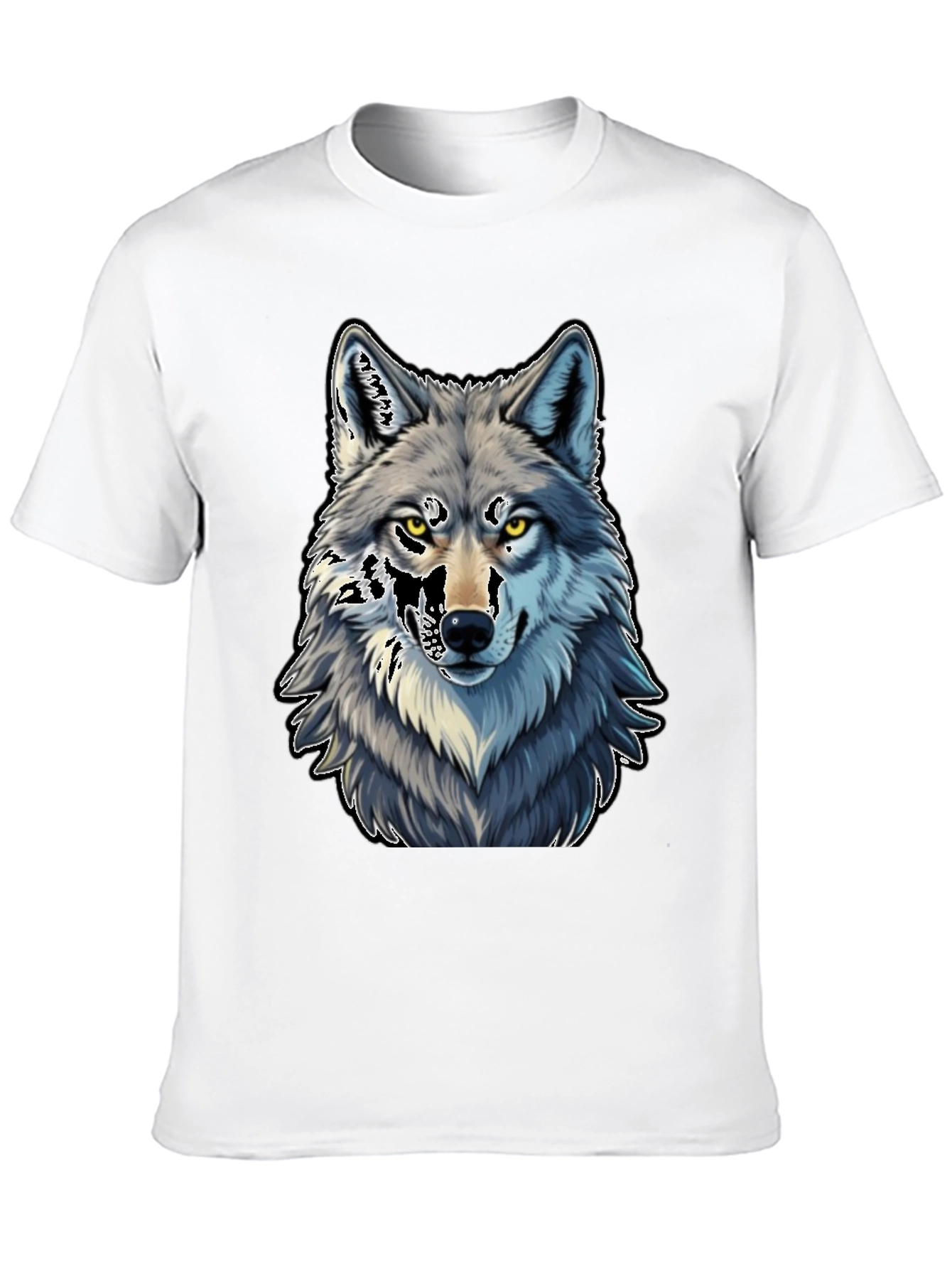 Black Wolf Graphic Tee - Black Cotton Blend view 10