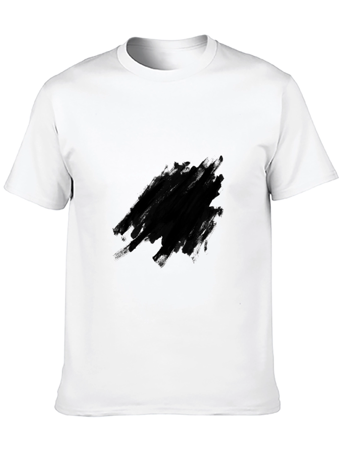 Black Men's Black Crew Neck T-Shirt view 10