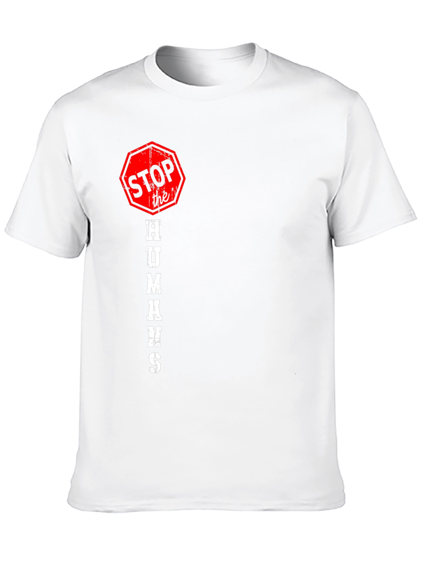 Black Stop the Humans T-Shirt view 10