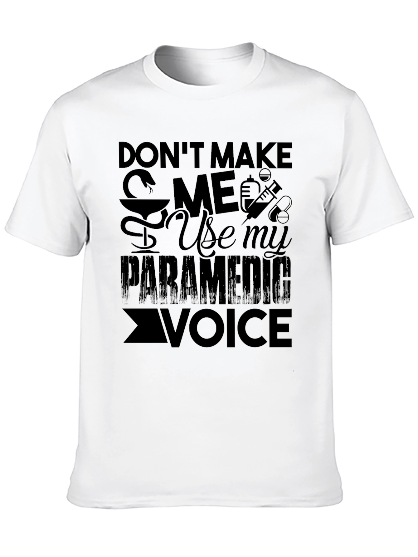 Black Paramedic Voice T-Shirt - Funny EMS Tee view 10