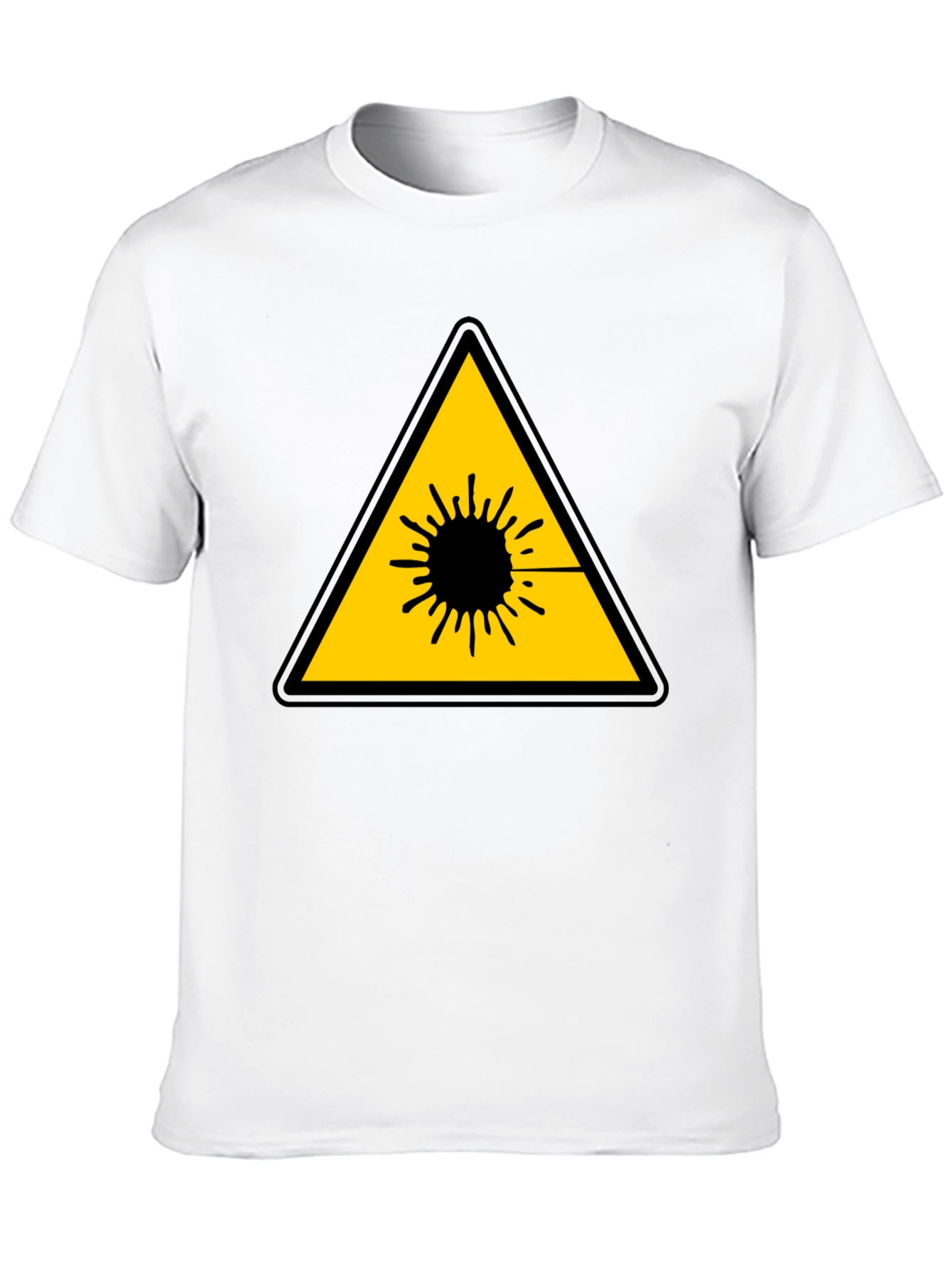 Black Laser Hazard Black T-Shirt - Warning Graphic Tee view 10