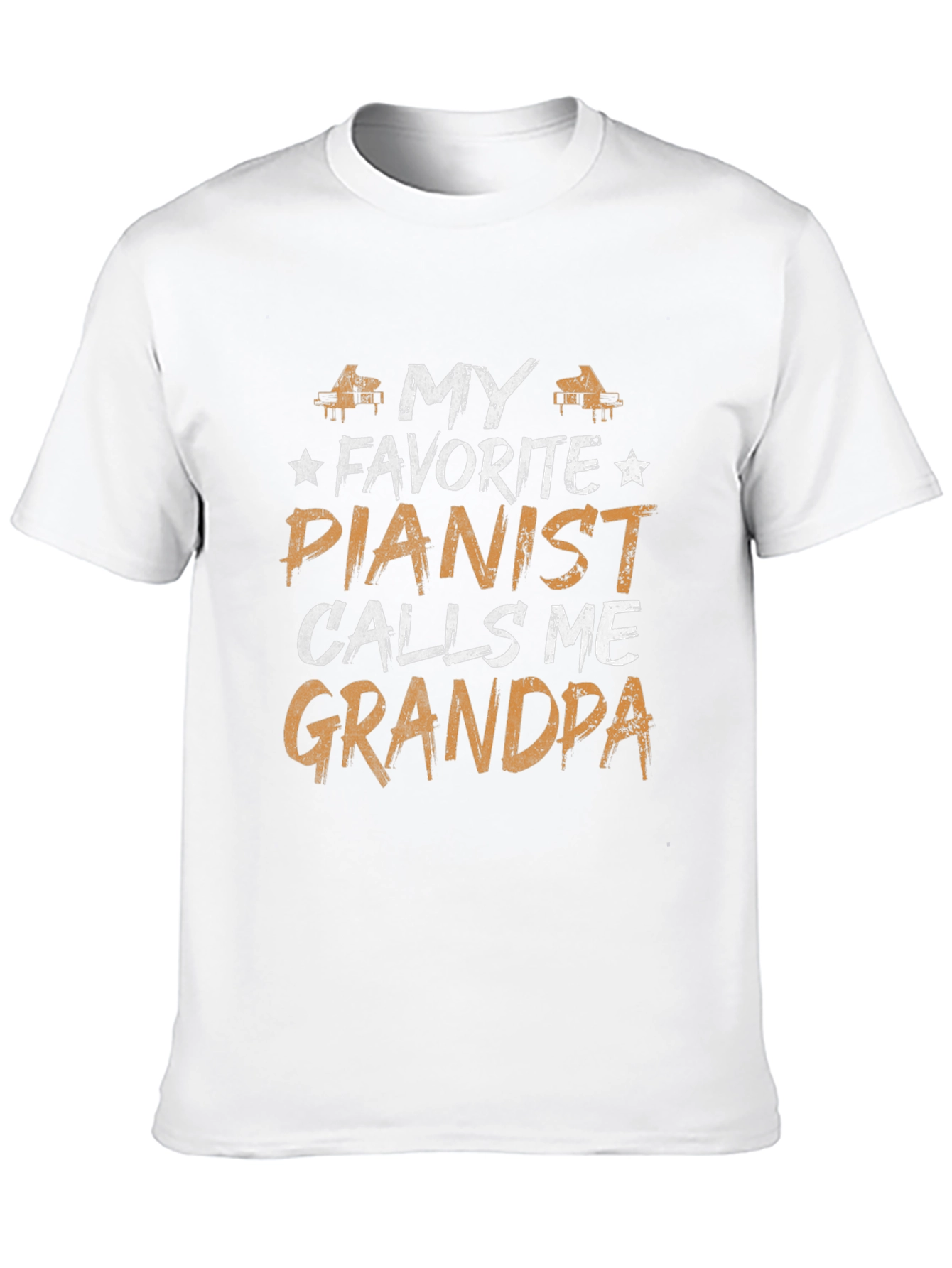 Black My Favorite Pianist Calls Me Grandpa T-Shirt view 10