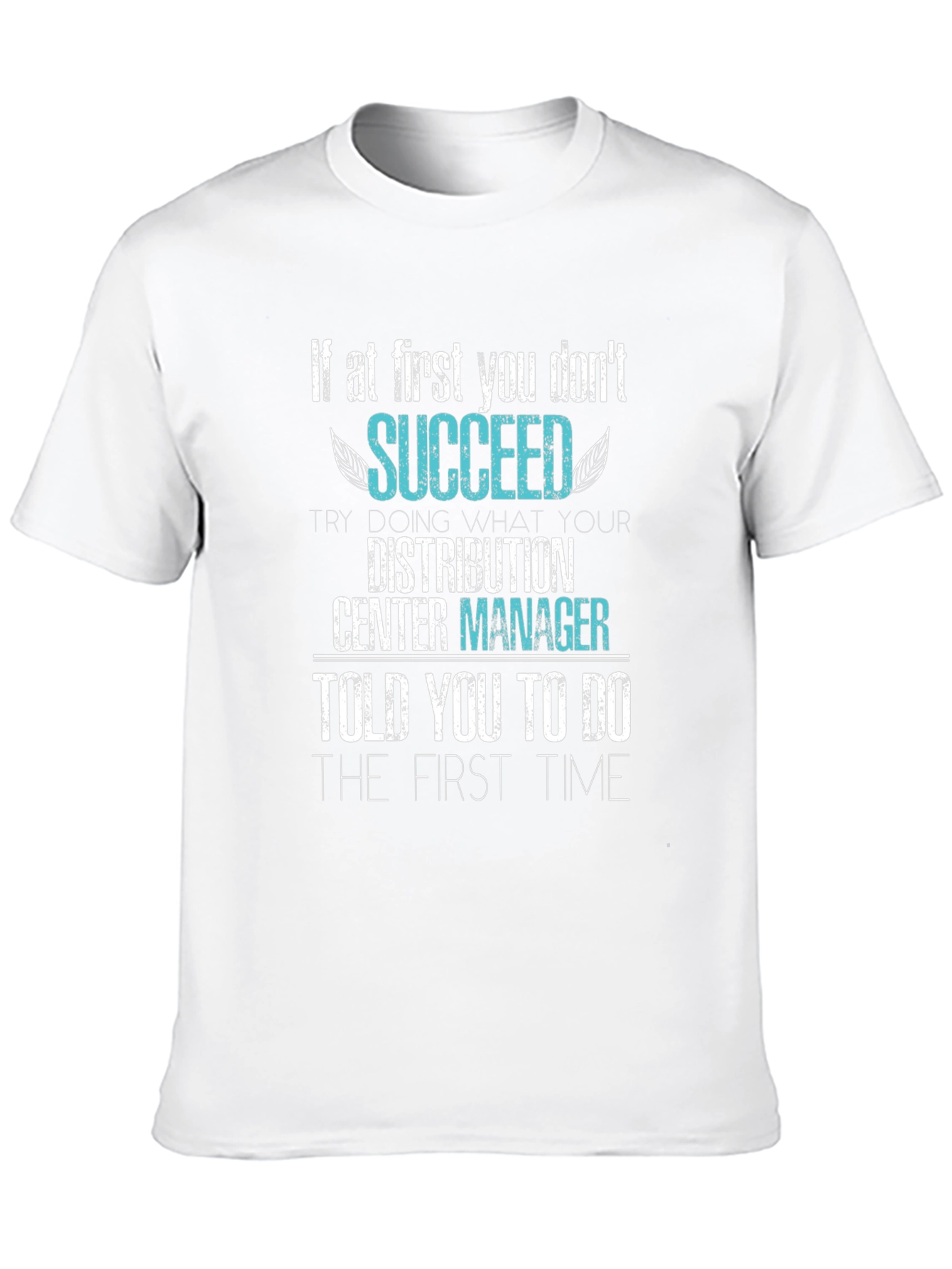 Black Distribution Center Manager Slogan T-Shirt view 10