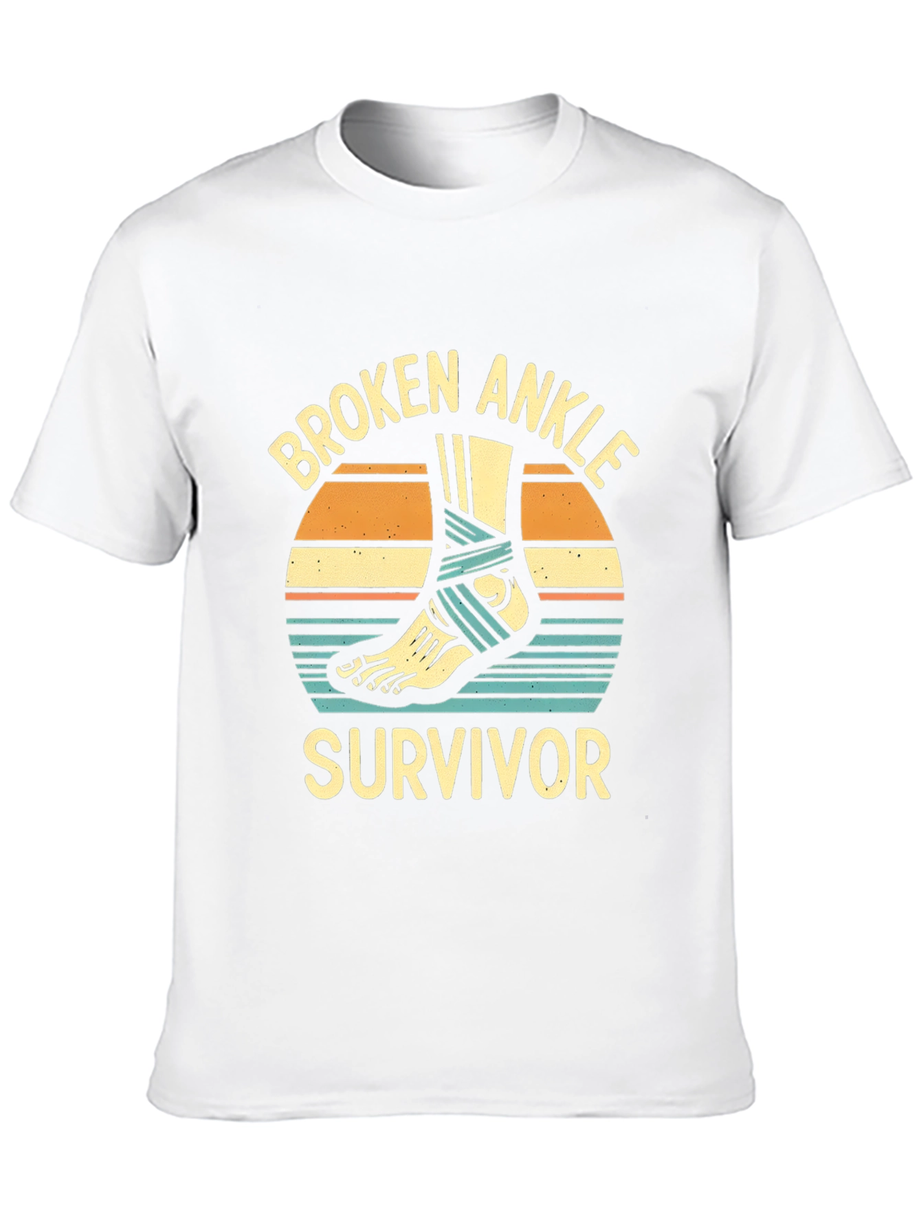 Black Broken Ankle Survivor Graphic T-Shirt view 10