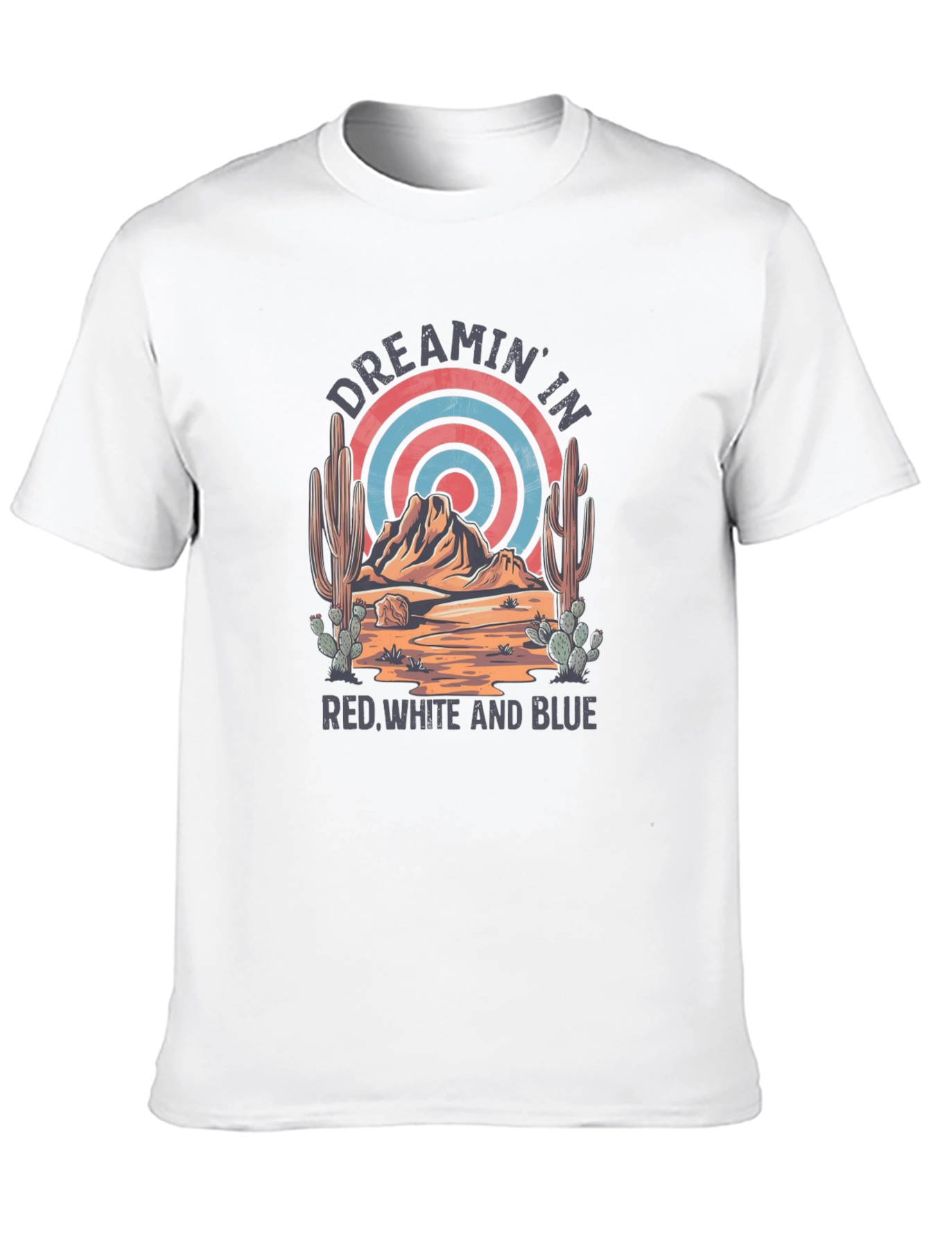 Black Dreamin' In Red White And Blue Graphic Tee view 10