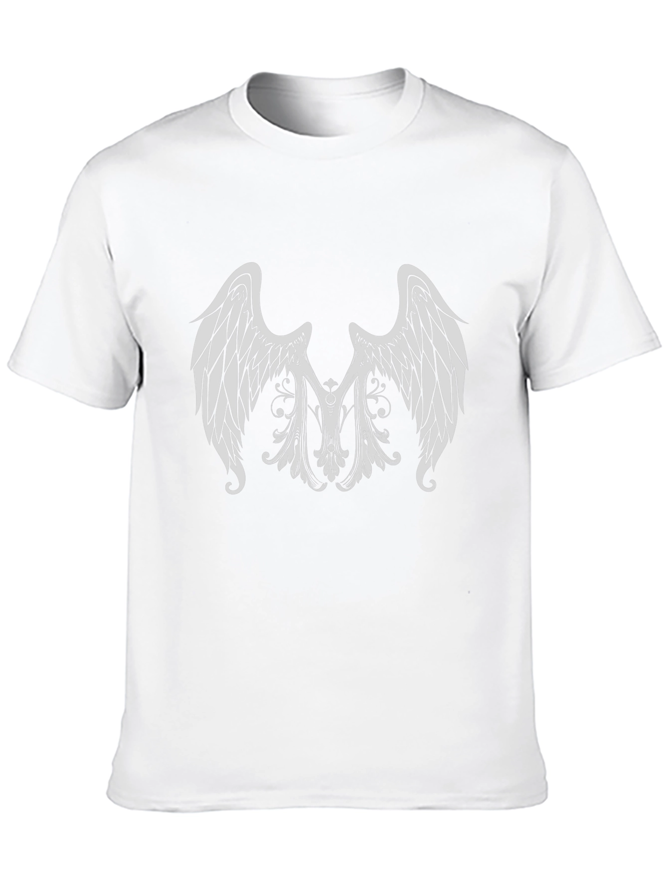 Black Black T-Shirt with Angel Wing Graphic view 10