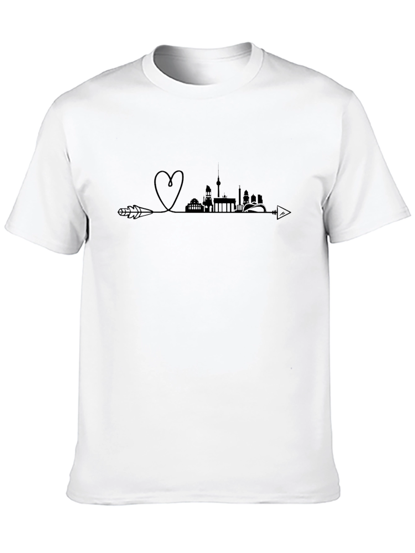 Berlin Skyline Heart Arrow Men's T-Shirt - 10