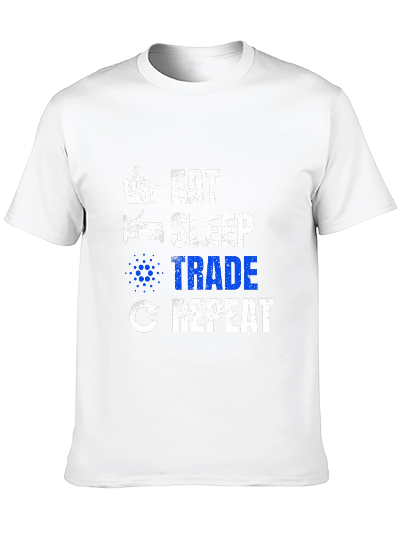 Black Eat Sleep Trade Repeat Crypto T-Shirt view 10