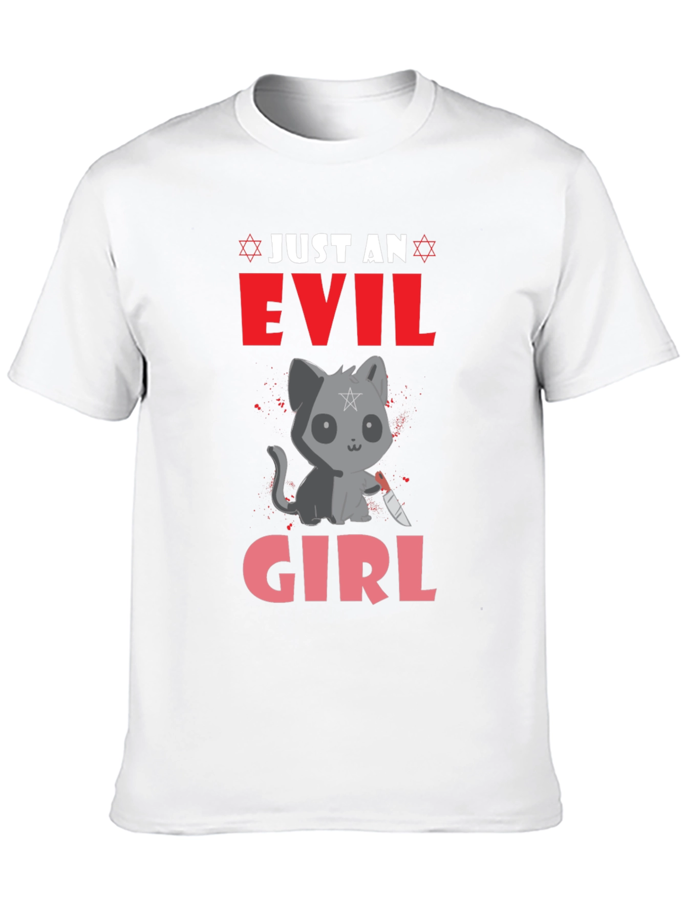 Black Just an Evil Girl T-Shirt view 10