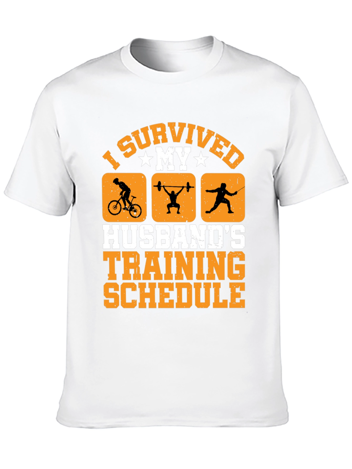 Black I Survived My Husband's Training Schedule T-Shirt view 10