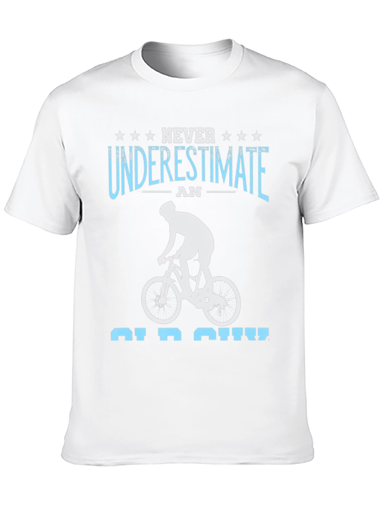 Black Never Underestimate An Old Guy Cycling T-Shirt view 10