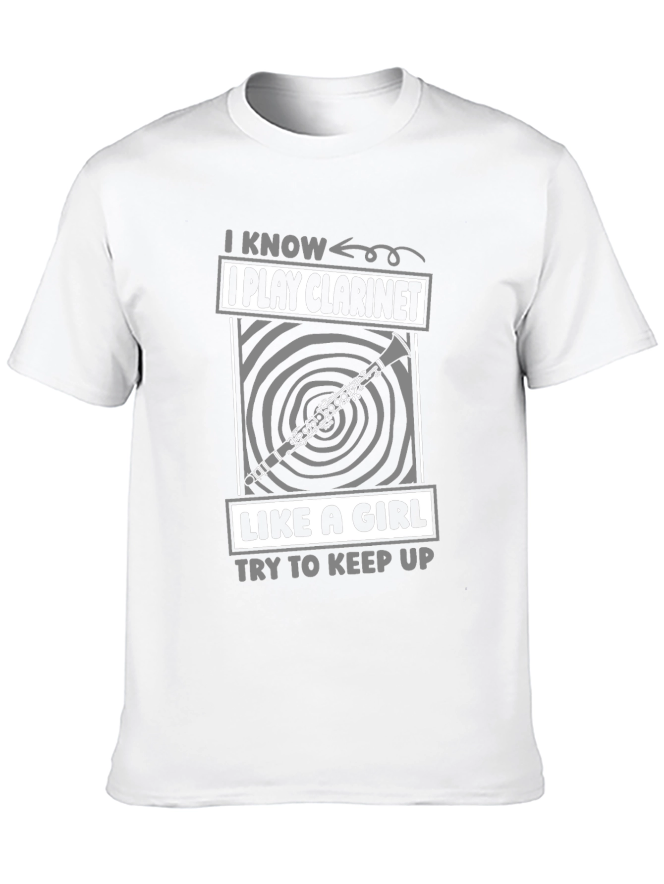 Black I Know I Play Clarinet Like a Girl T-Shirt view 10