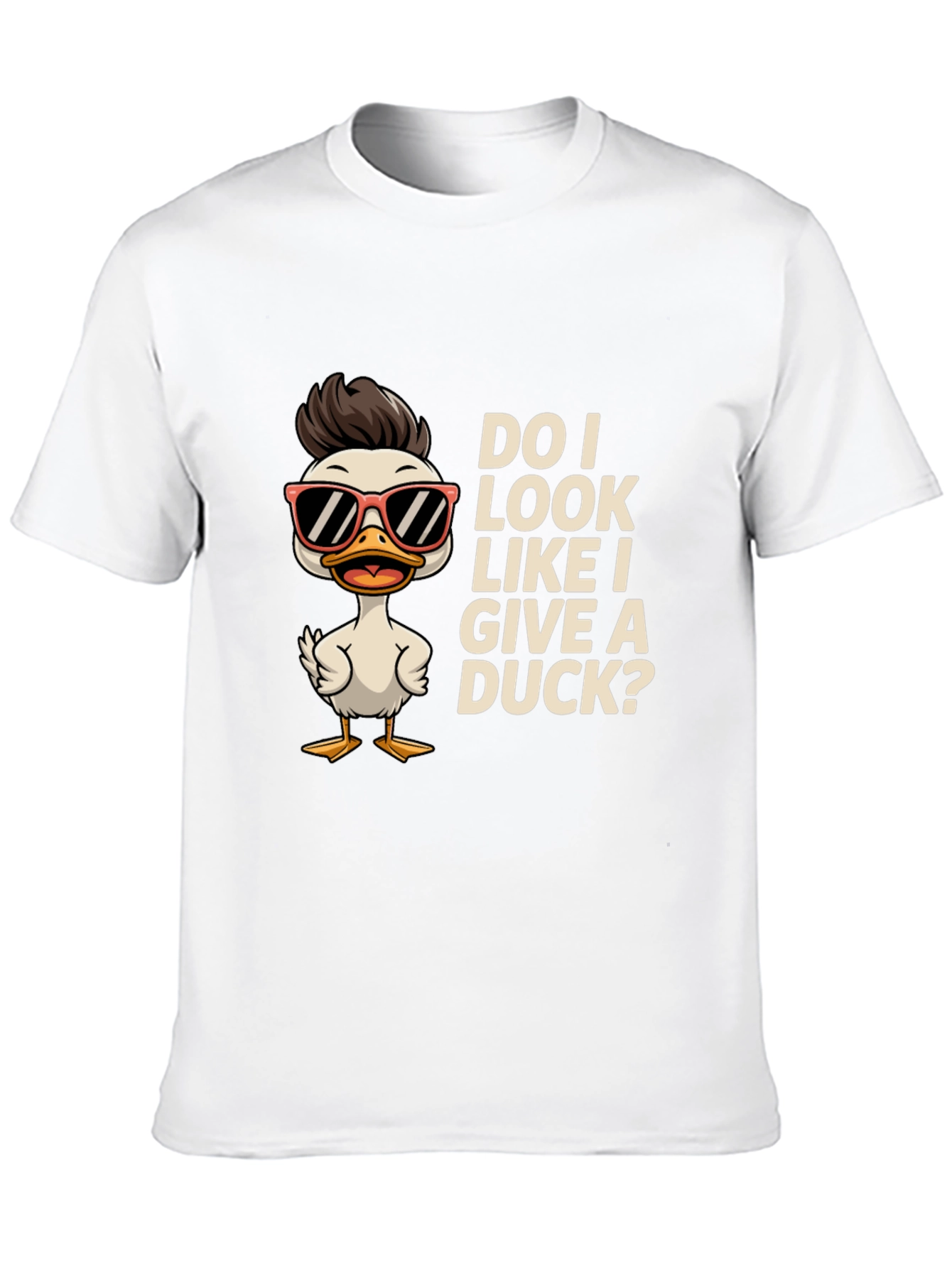 Black Funny Duck Graphic T-Shirt - "Do I Look Like I Give a Duck?" view 10