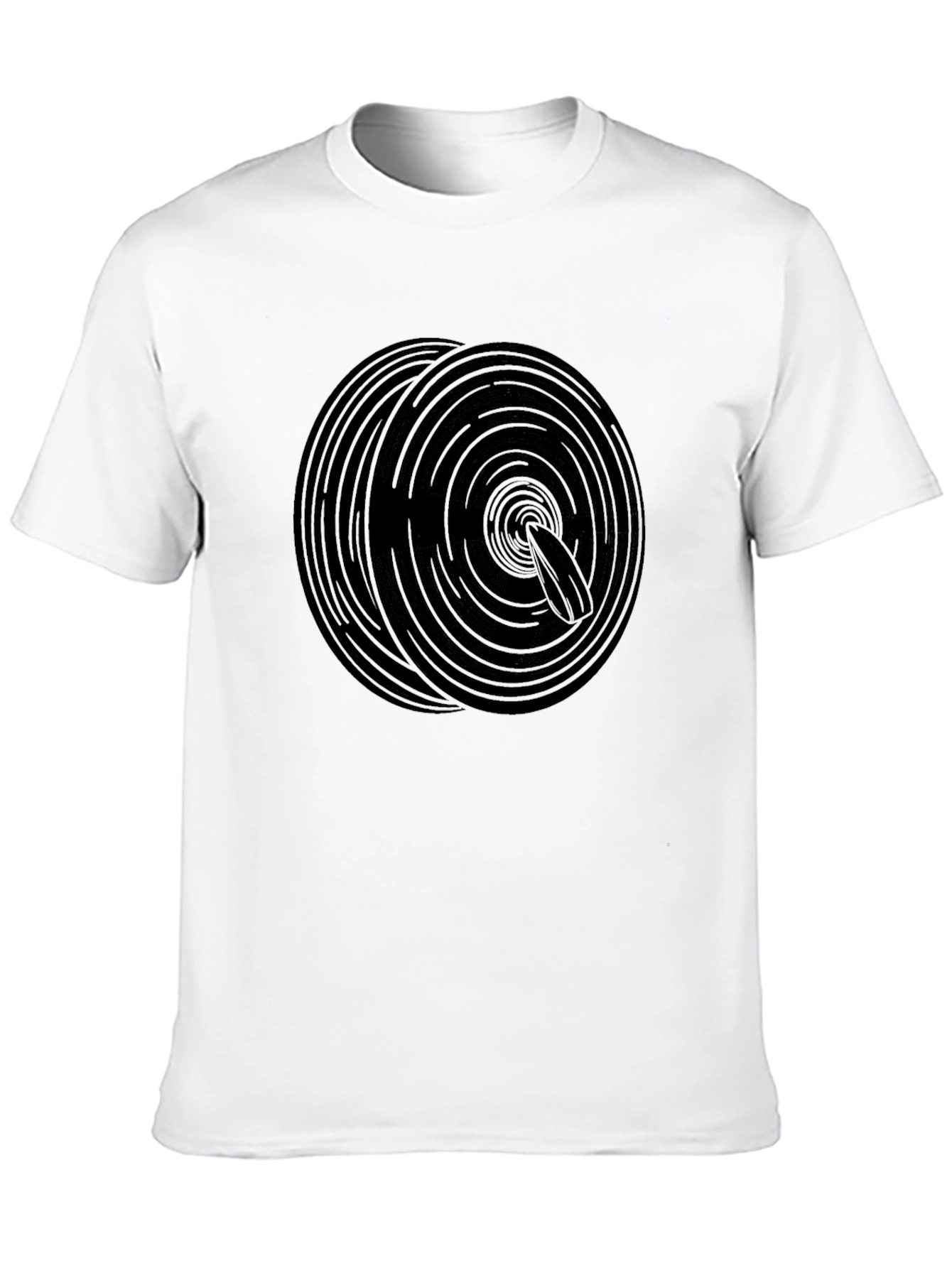 Black Abstract Graphic Print Black T-Shirt view 10